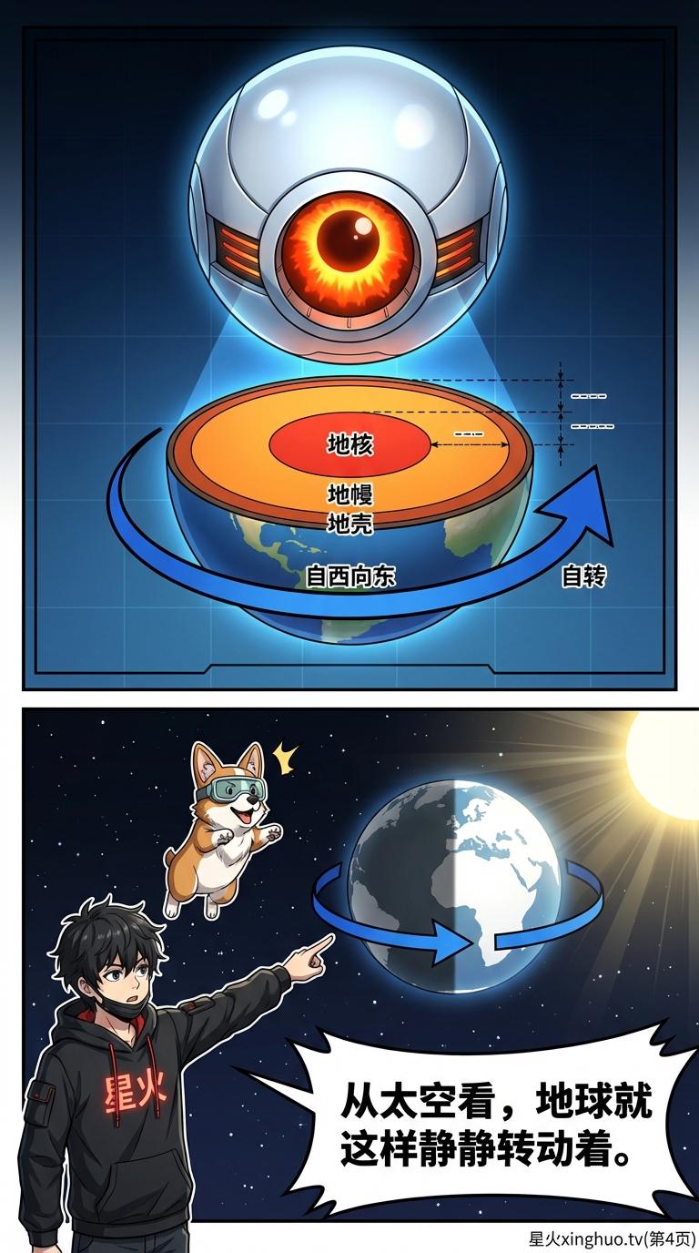 地球自转与昼夜交替原理详解：动态图解与科学解释 | 地理物理知识 - 第 4 页