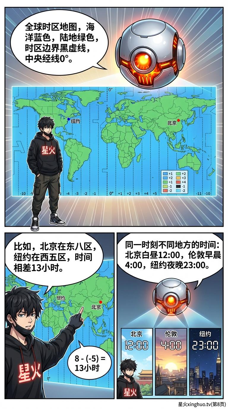 地球自转与昼夜交替原理详解：动态图解与科学解释 | 地理物理知识 - 第 8 页