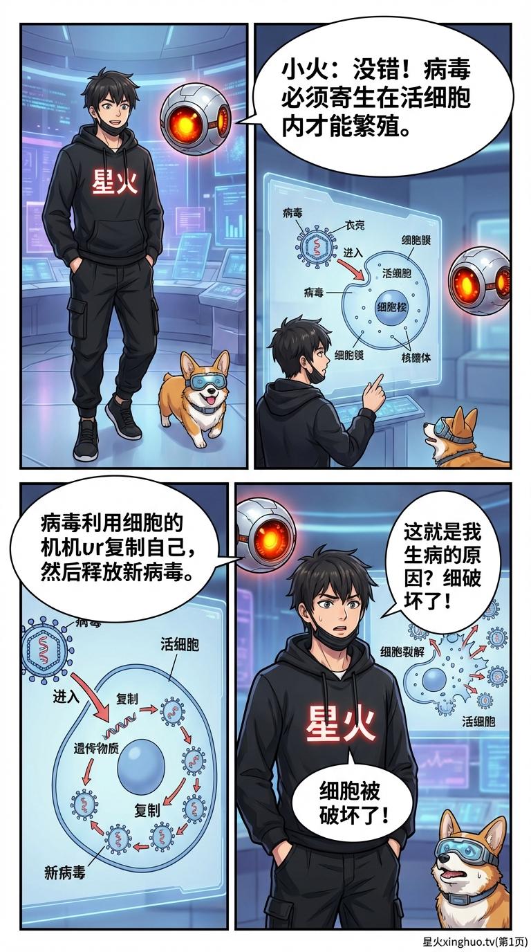 病毒为什么不是生物？解析无细胞结构的关键原因（附漫画图解） - 第 4 页