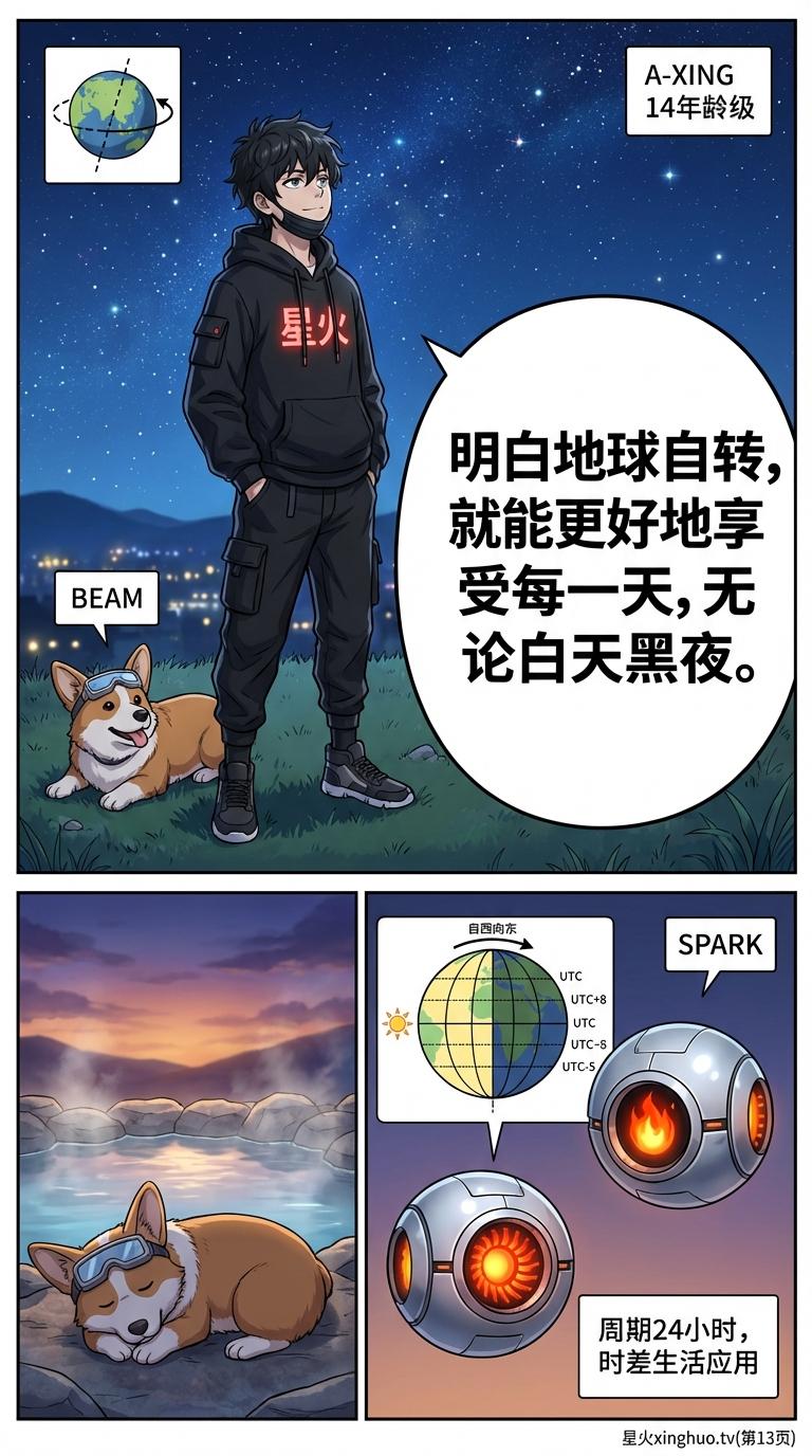 地球自转与昼夜交替原理详解：动态图解与科学解释 | 地理物理知识 - 第 13 页