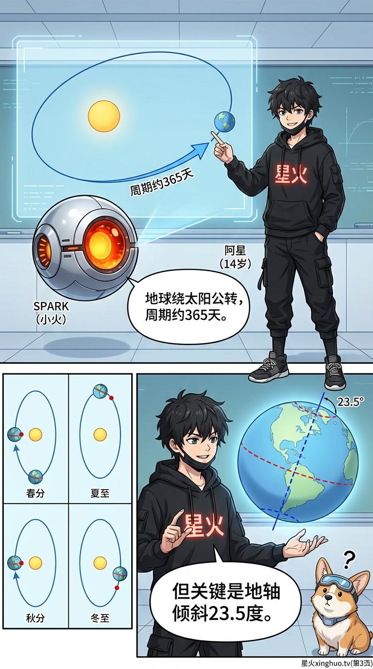 地球公转与四季形成原理详解：动态图解与科学解释 | 地理科普 - 第 3 页
