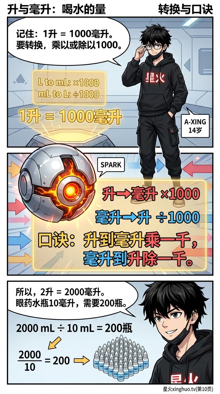 升与毫升详解及换算：小学数学容量单位教学与生活实例 - 第 10 页