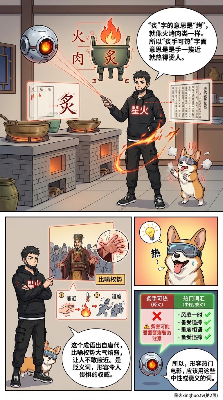 炙手可热成语解析：正确含义、用法示例与常见误用 - 第 2 页