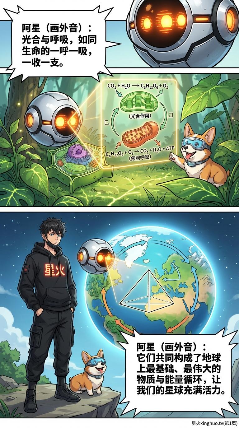 植物呼吸作用详解：过程、意义及其与光合作用的区别 | 漫画教学 - 第 14 页