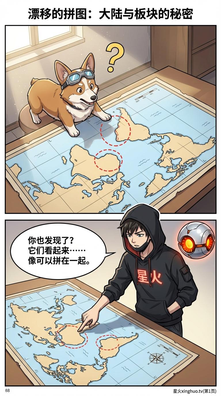 板块构造学说详解：大陆漂移与地壳运动原理（漫画教学）