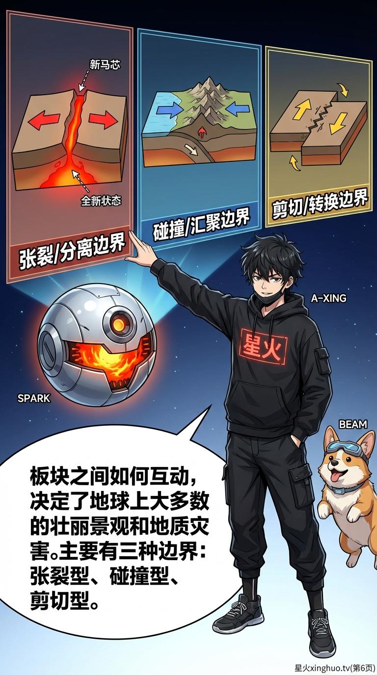 板块构造学说详解：大陆漂移与地壳运动原理（漫画教学） - 第 6 页