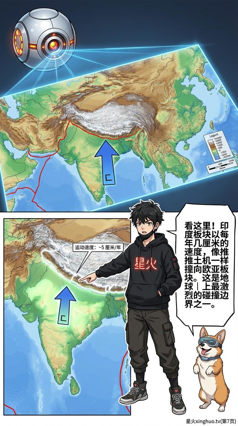 板块构造学说详解：大陆漂移与地壳运动原理（漫画教学） - 第 7 页