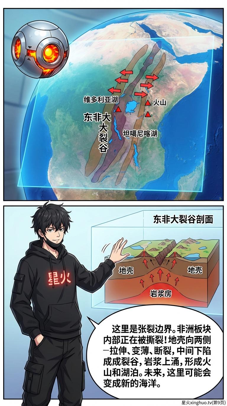 板块构造学说详解：大陆漂移与地壳运动原理（漫画教学） - 第 9 页