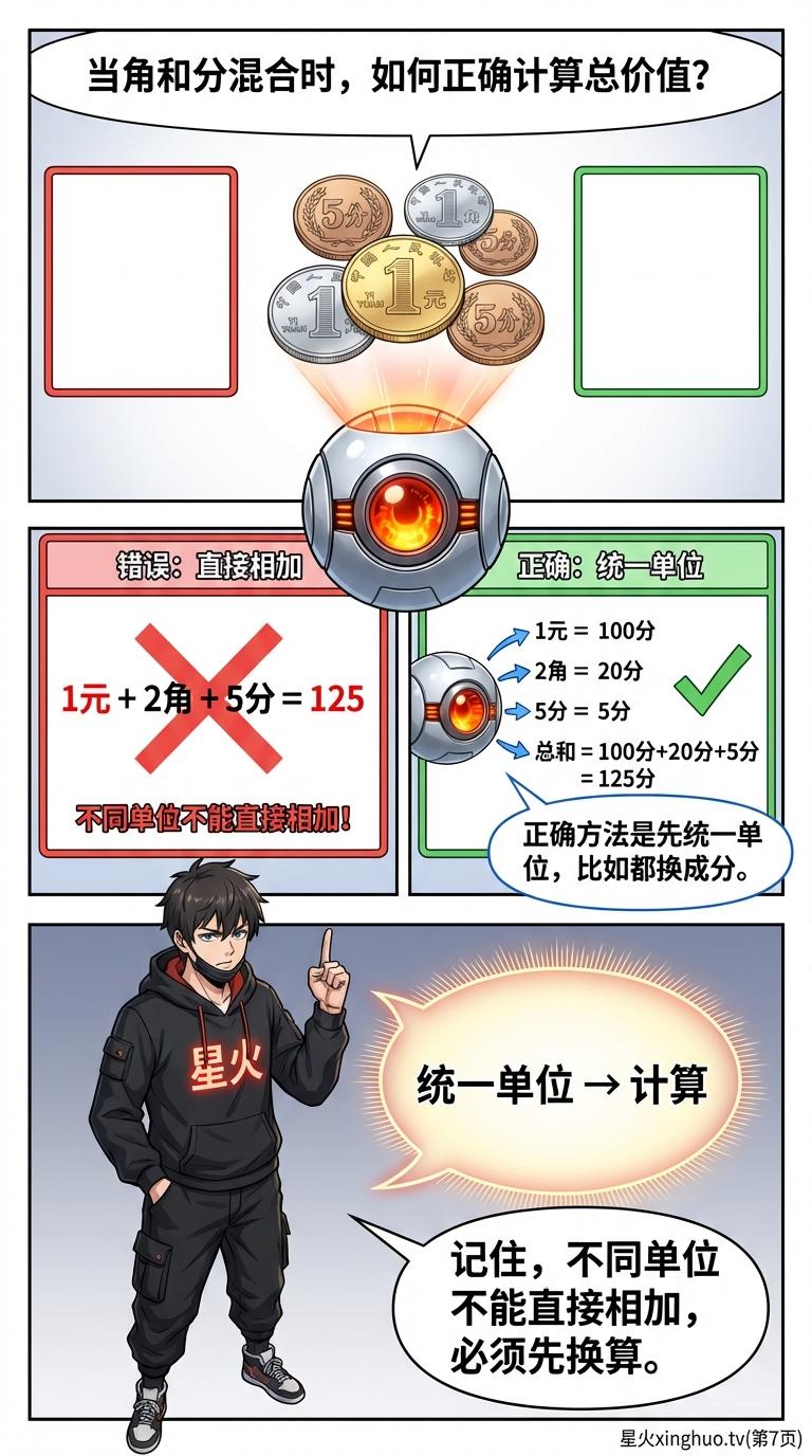 人民币的换算：角和分详解(含练习题与生活实例) | 小学数学辅导 - 第 7 页
