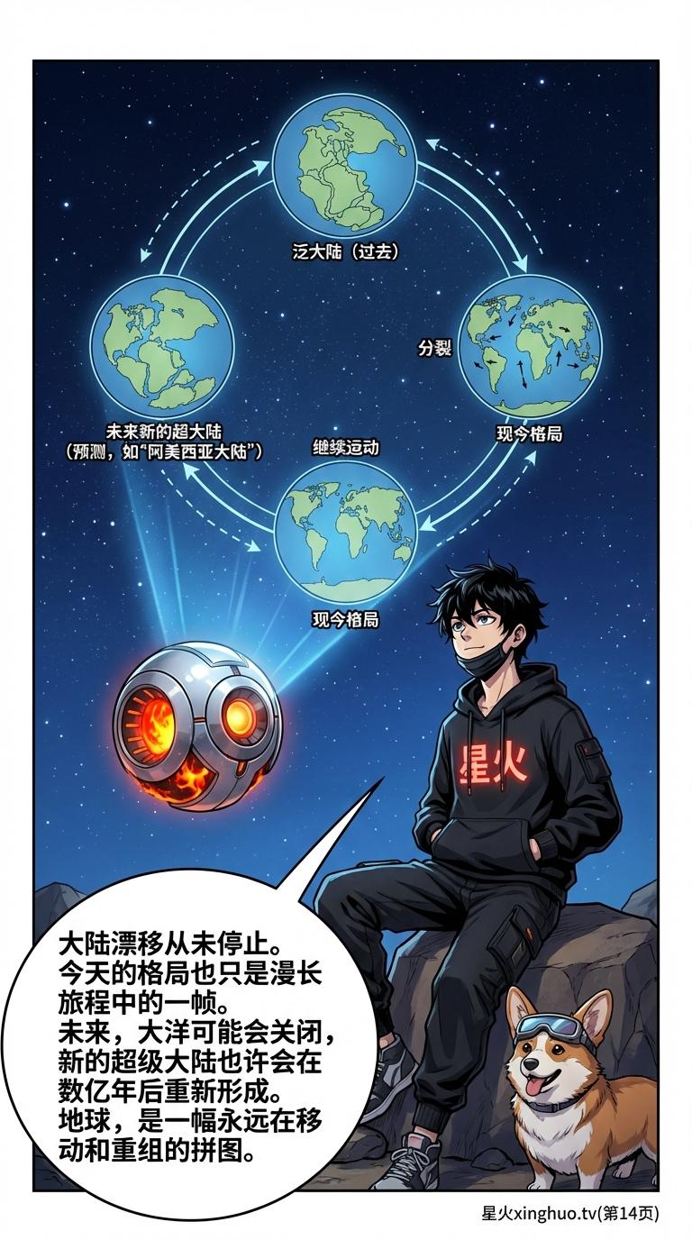 板块构造学说详解：大陆漂移与地壳运动原理（漫画教学） - 第 14 页