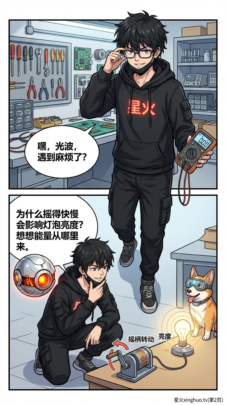 发电机原理详解：法拉第电磁感应定律与能量转换过程 | 物理教学 - 第 2 页