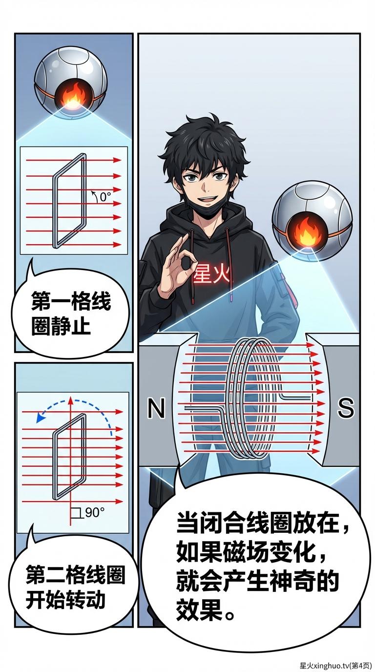 发电机原理详解：法拉第电磁感应定律与能量转换过程 | 物理教学 - 第 4 页