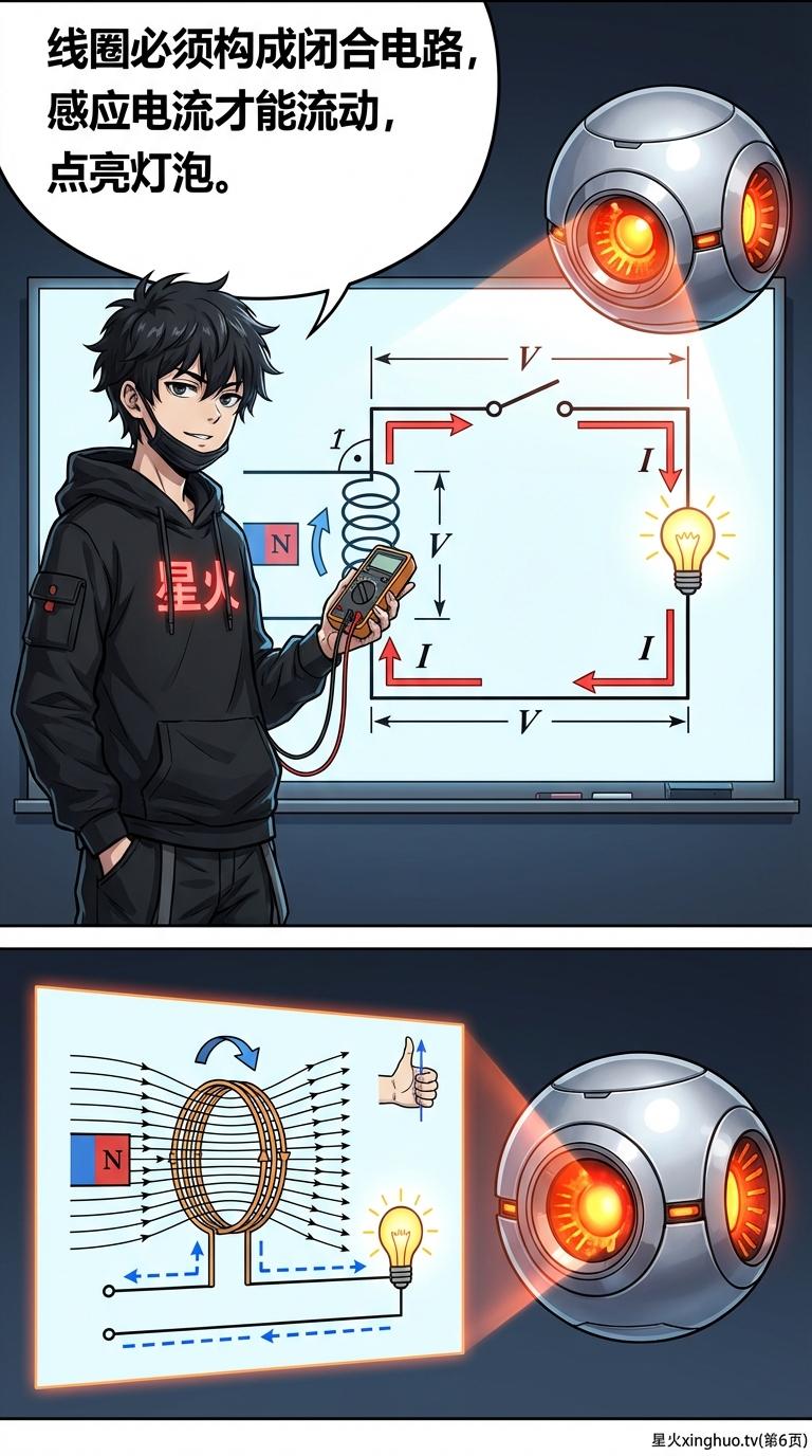 发电机原理详解：法拉第电磁感应定律与能量转换过程 | 物理教学 - 第 6 页