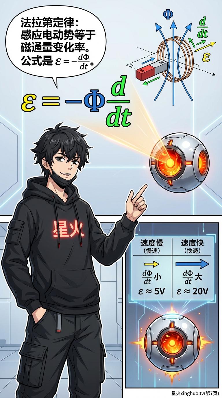 发电机原理详解：法拉第电磁感应定律与能量转换过程 | 物理教学 - 第 7 页
