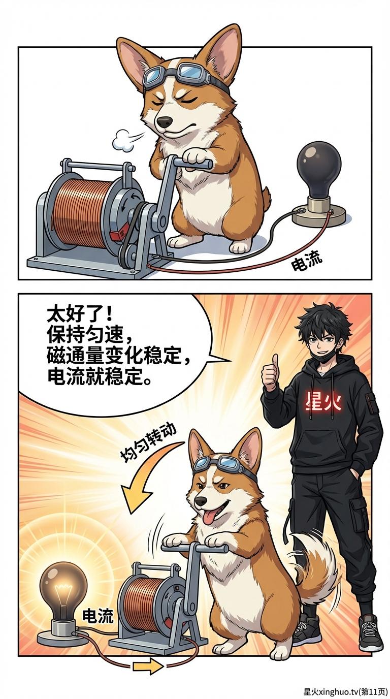 发电机原理详解：法拉第电磁感应定律与能量转换过程 | 物理教学 - 第 11 页