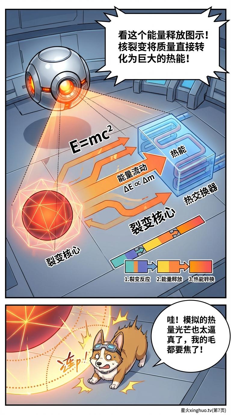 核能与质能方程详解：从爱因斯坦公式E=mc²到原子弹原理 | 漫画物理教学 - 第 7 页
