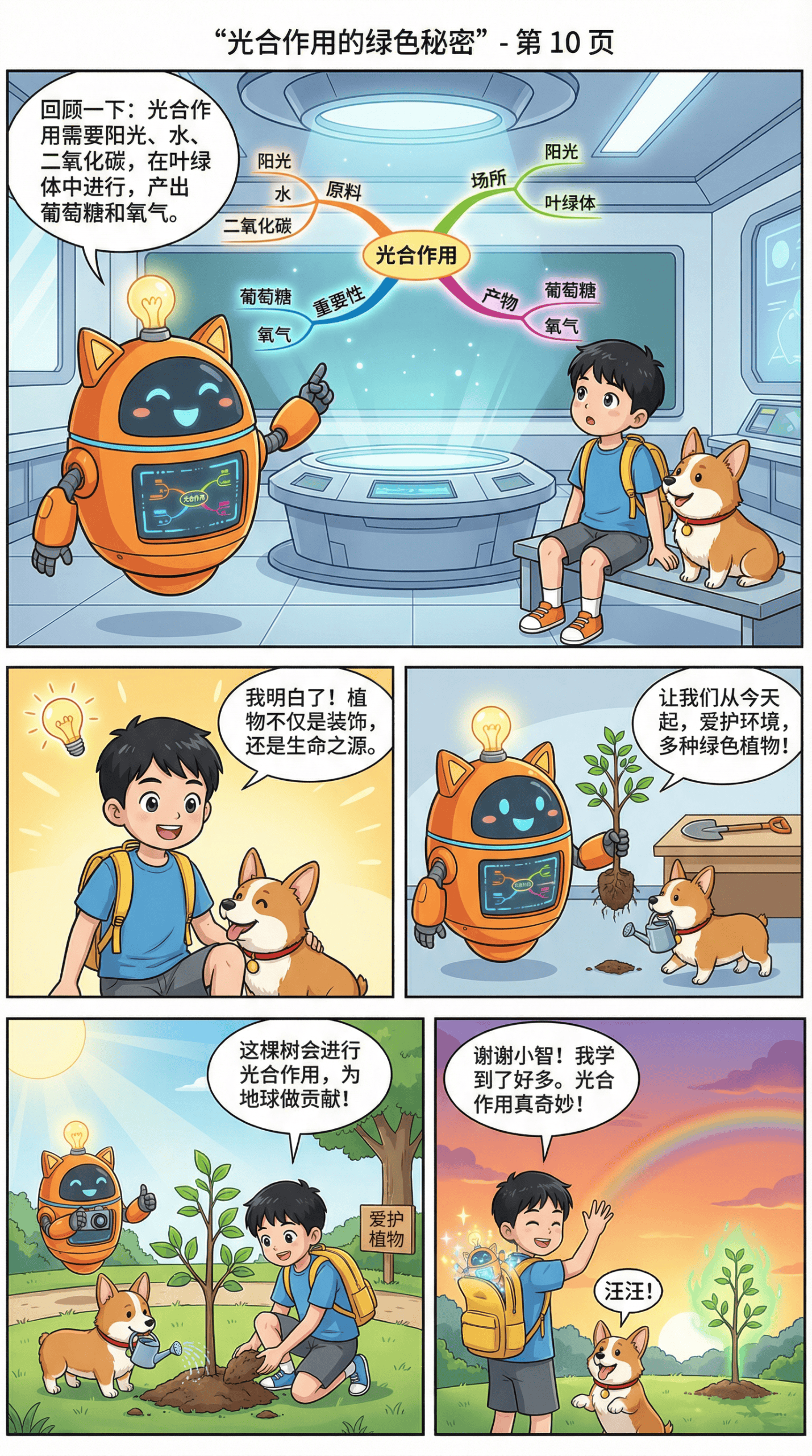 光合作用过程详解：图解叶绿素如何将阳光转化为能量 | 生物化学教学 - 第 10 页