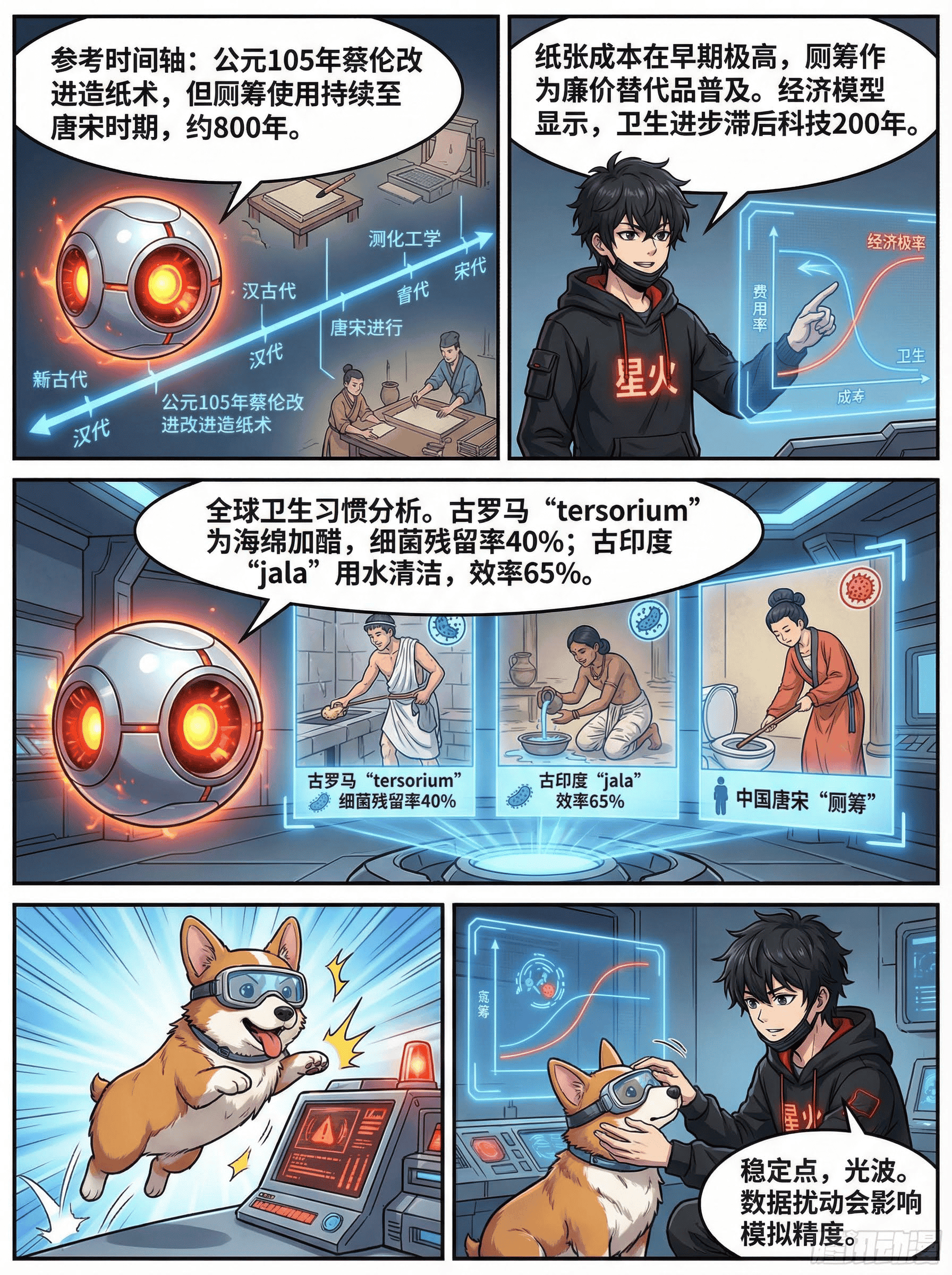 古代厕纸演变史：从竹木到纸张的卫生革命 | 漫画历史教学 - 第 3 页