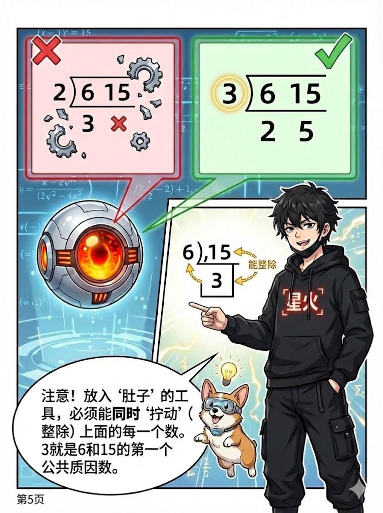 短除法详解：规范步骤、技巧与练习题 | 小学数学计算 - 第 5 页