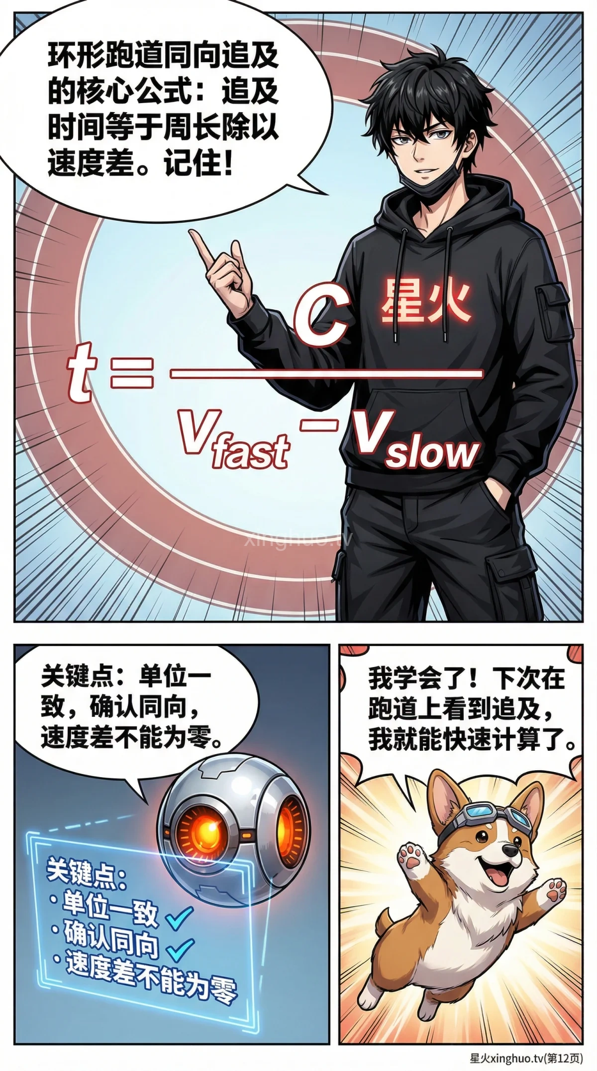 环形跑道同向追及问题详解：核心公式、解题步骤与例题解析 - 第 12 页