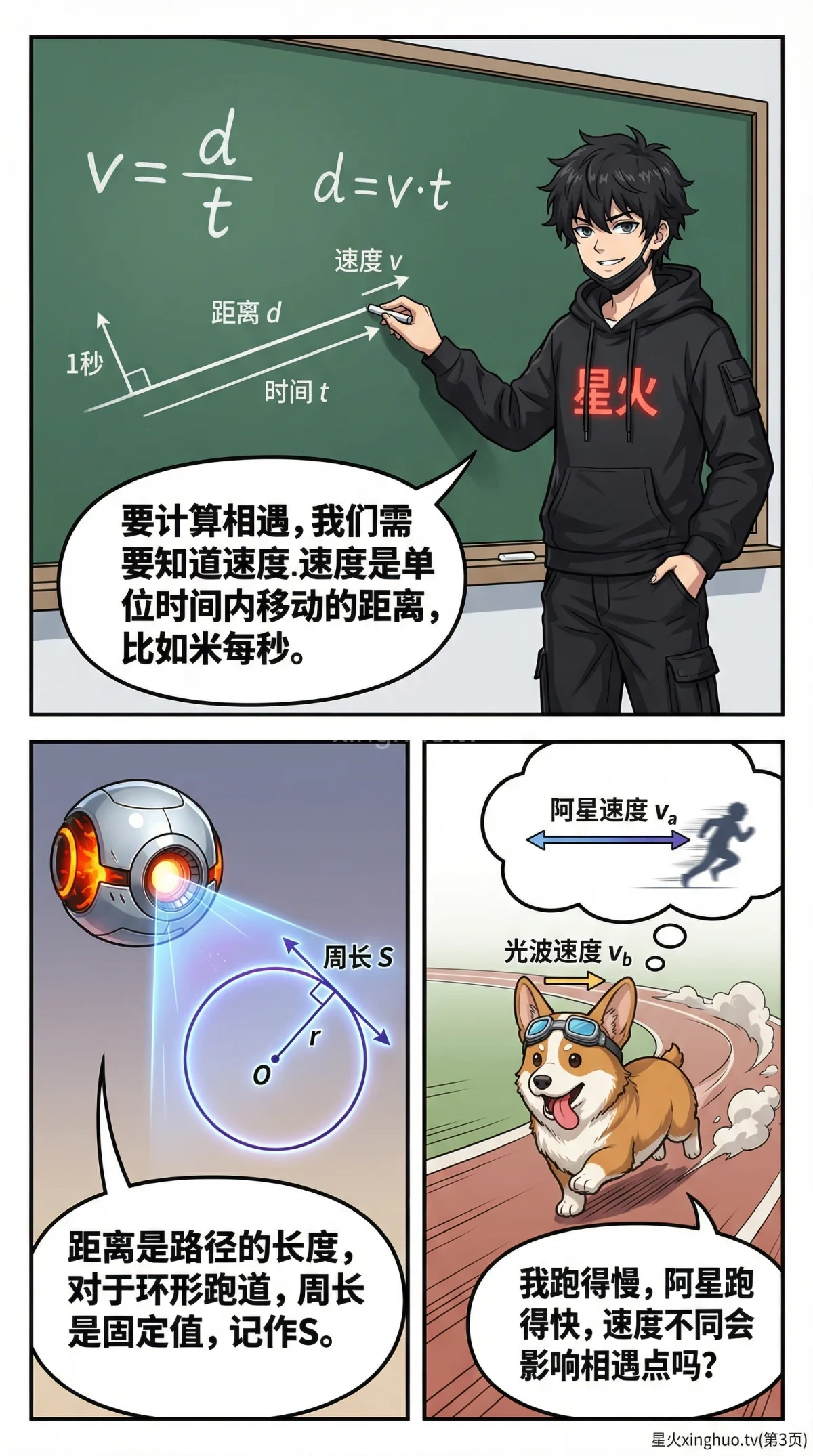 环形跑道相向相遇问题详解：核心公式、解题步骤与例题（小学数学应用题） - 第 3 页