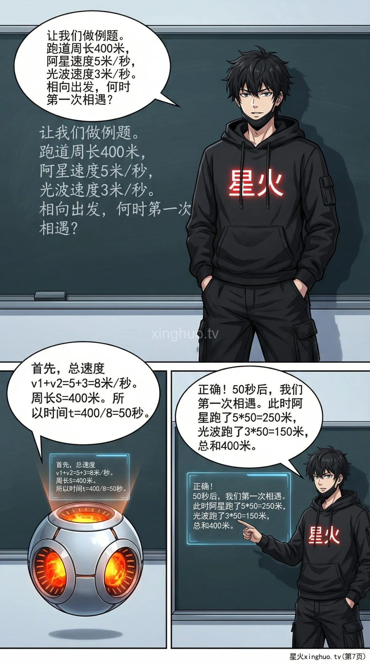 环形跑道相向相遇问题详解：核心公式、解题步骤与例题（小学数学应用题） - 第 7 页