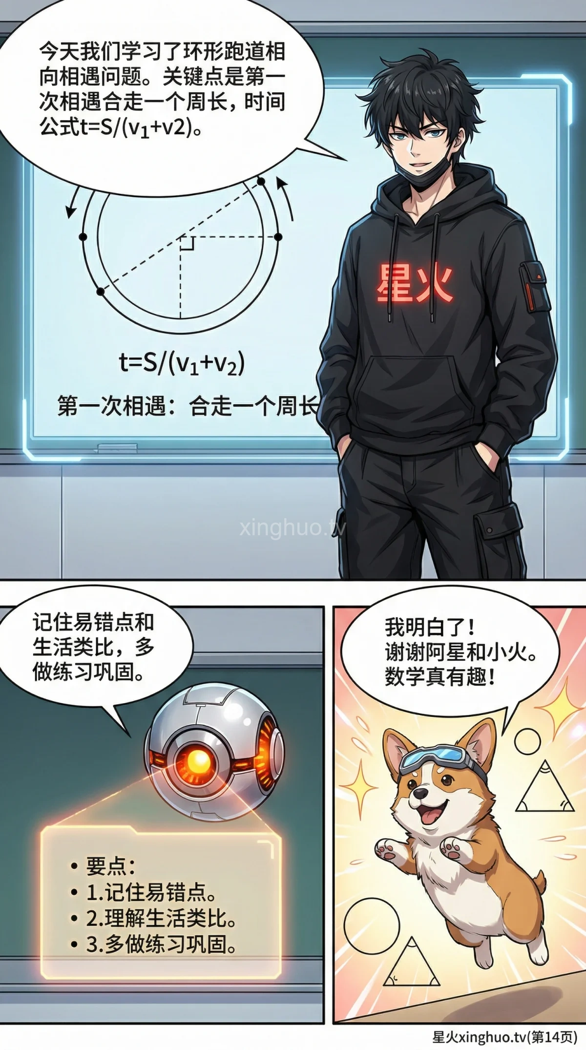 环形跑道相向相遇问题详解：核心公式、解题步骤与例题（小学数学应用题） - 第 13 页