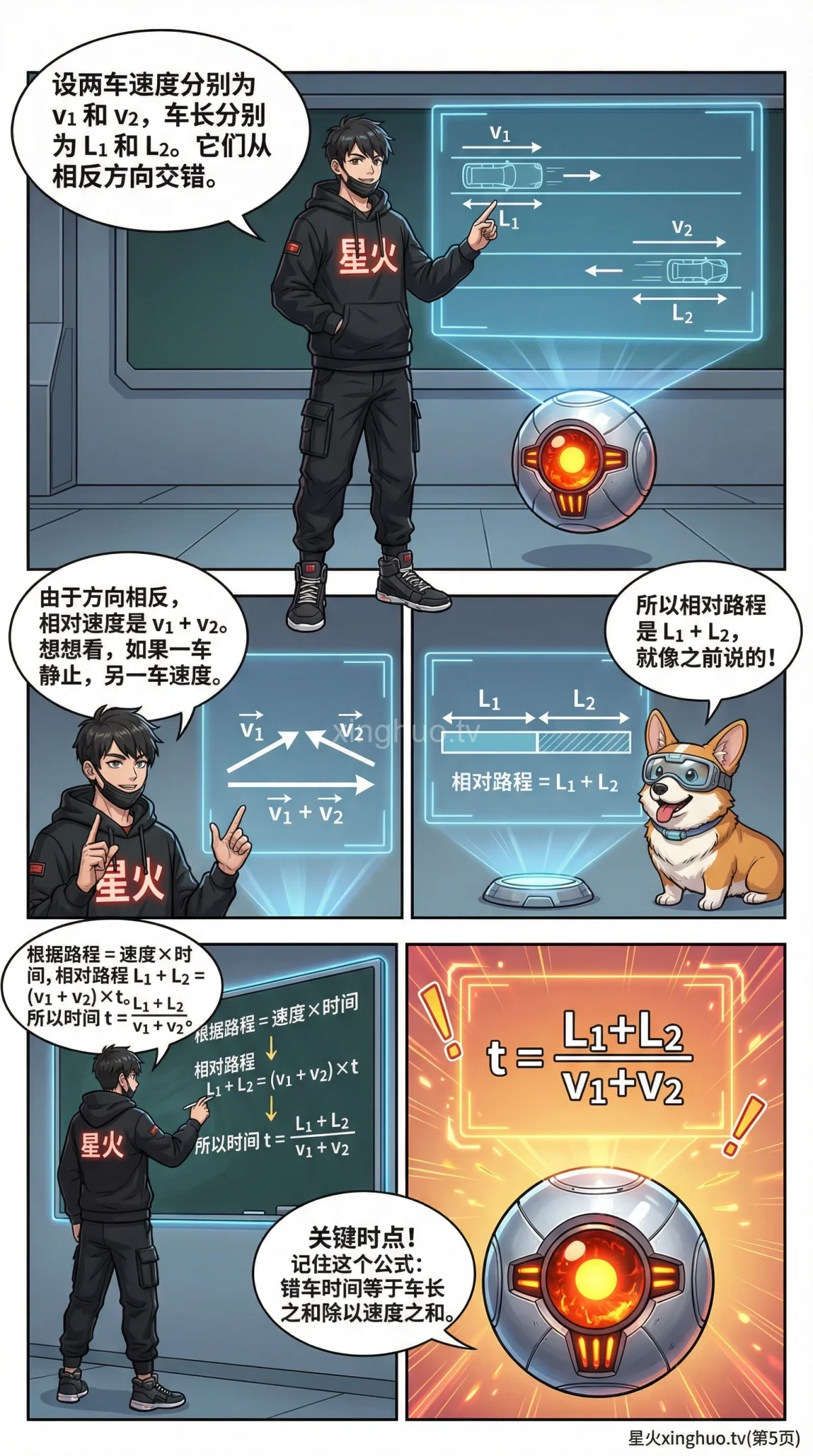 两车交错问题详解：相对速度与相遇时间计算方法 | 小学数学应用题 - 第 5 页