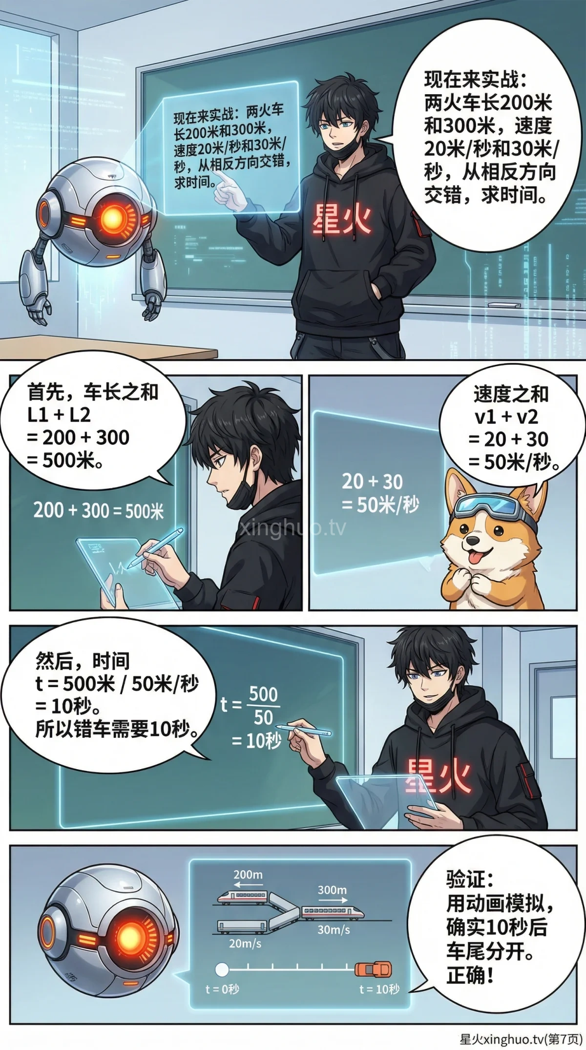 两车交错问题详解：相对速度与相遇时间计算方法 | 小学数学应用题 - 第 7 页