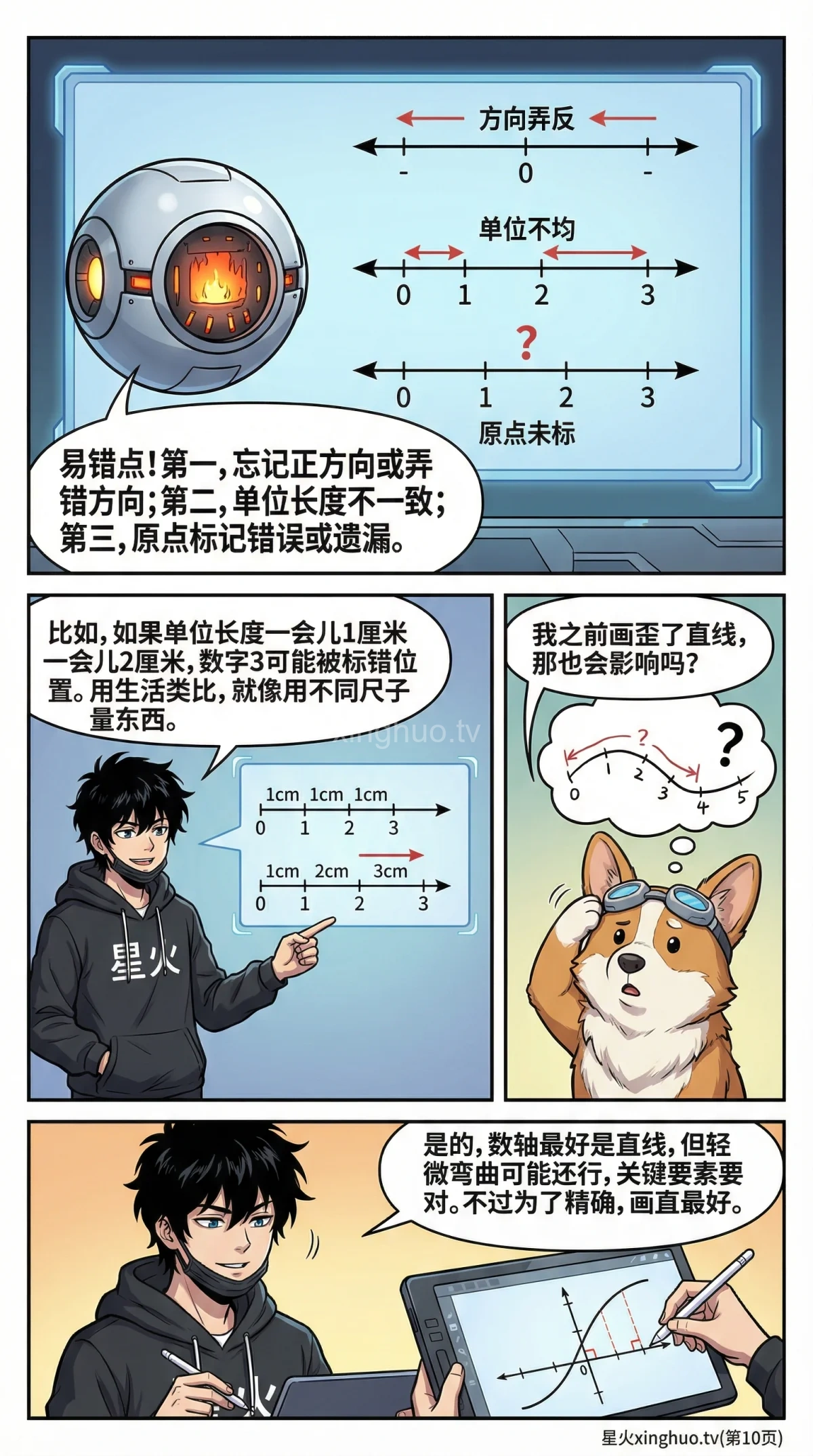 数轴的认识与有理数表示详解：知识点、练习题与常见问题 - 第 10 页