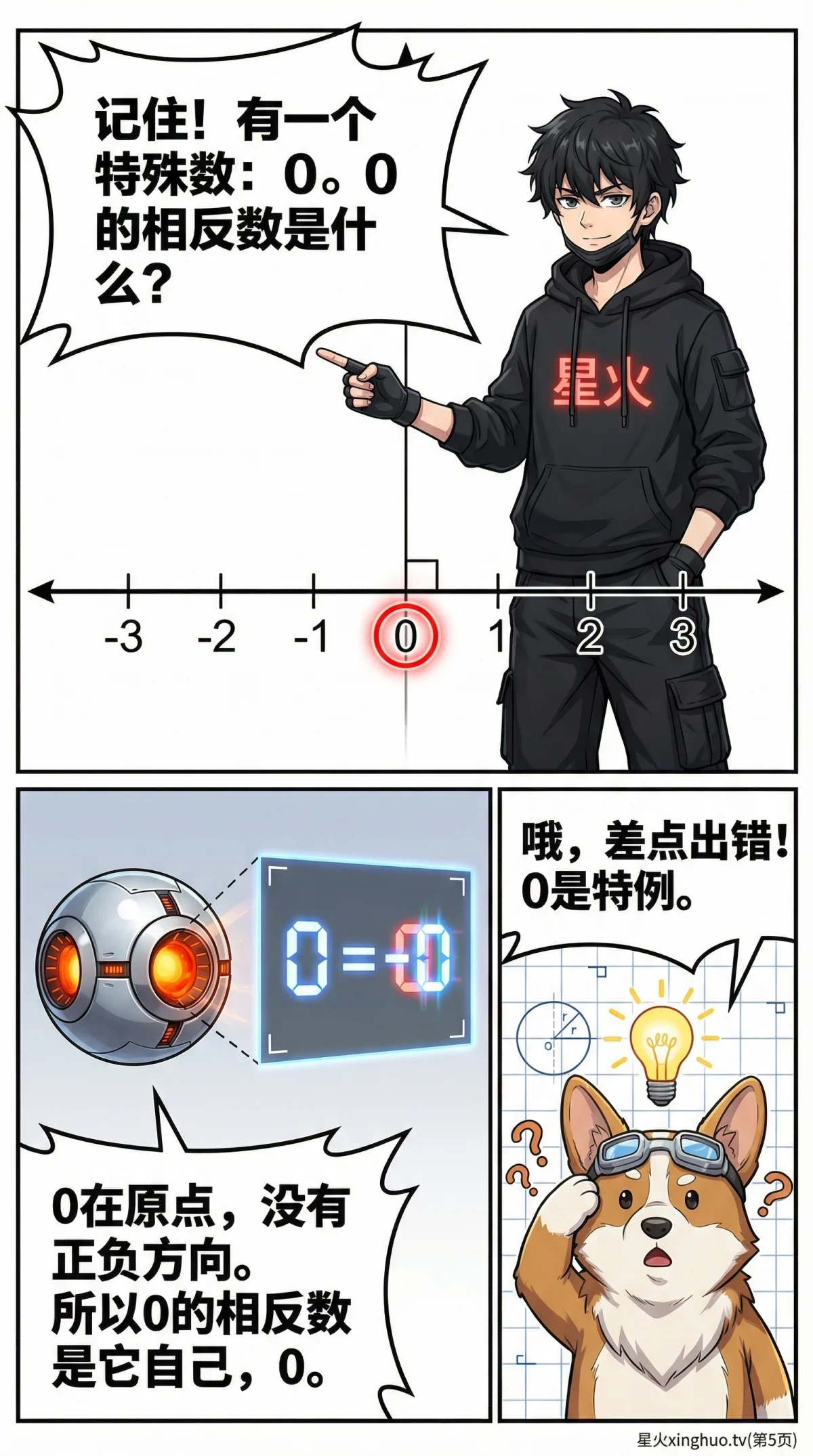 相反数详解：概念、数轴图示与练习题（含答案） | 初中数学 - 第 5 页