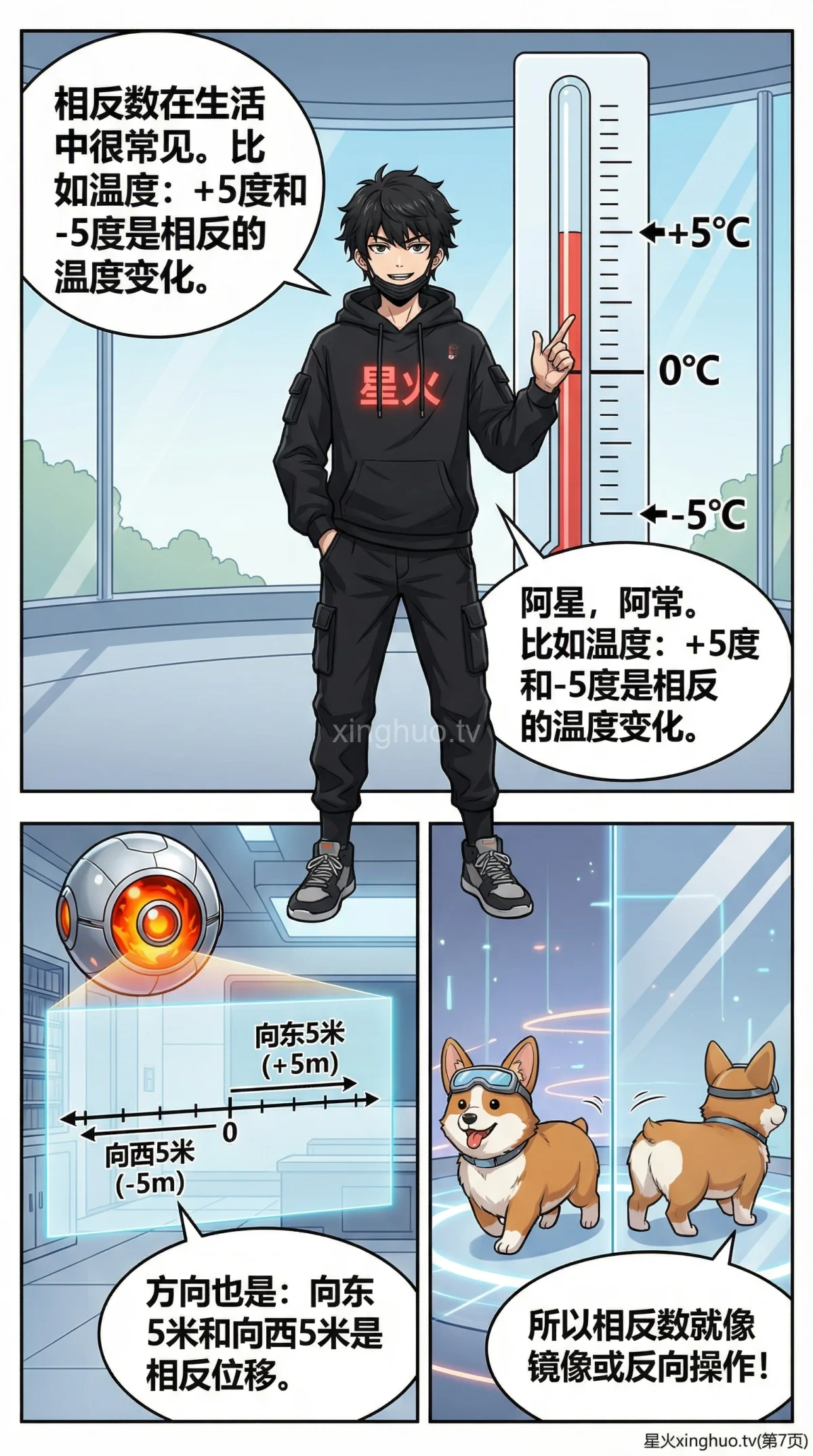 相反数详解：概念、数轴图示与练习题（含答案） | 初中数学 - 第 7 页