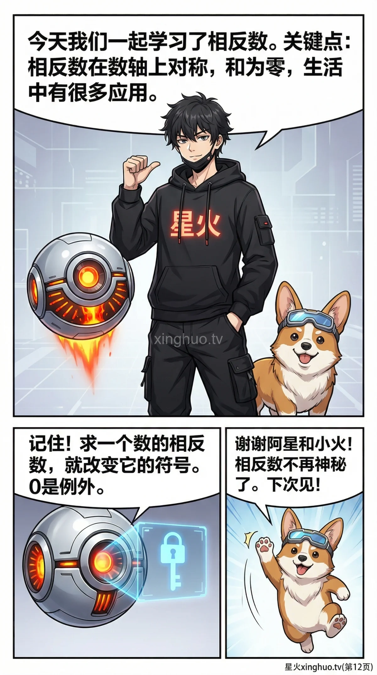 相反数详解：概念、数轴图示与练习题（含答案） | 初中数学 - 第 12 页