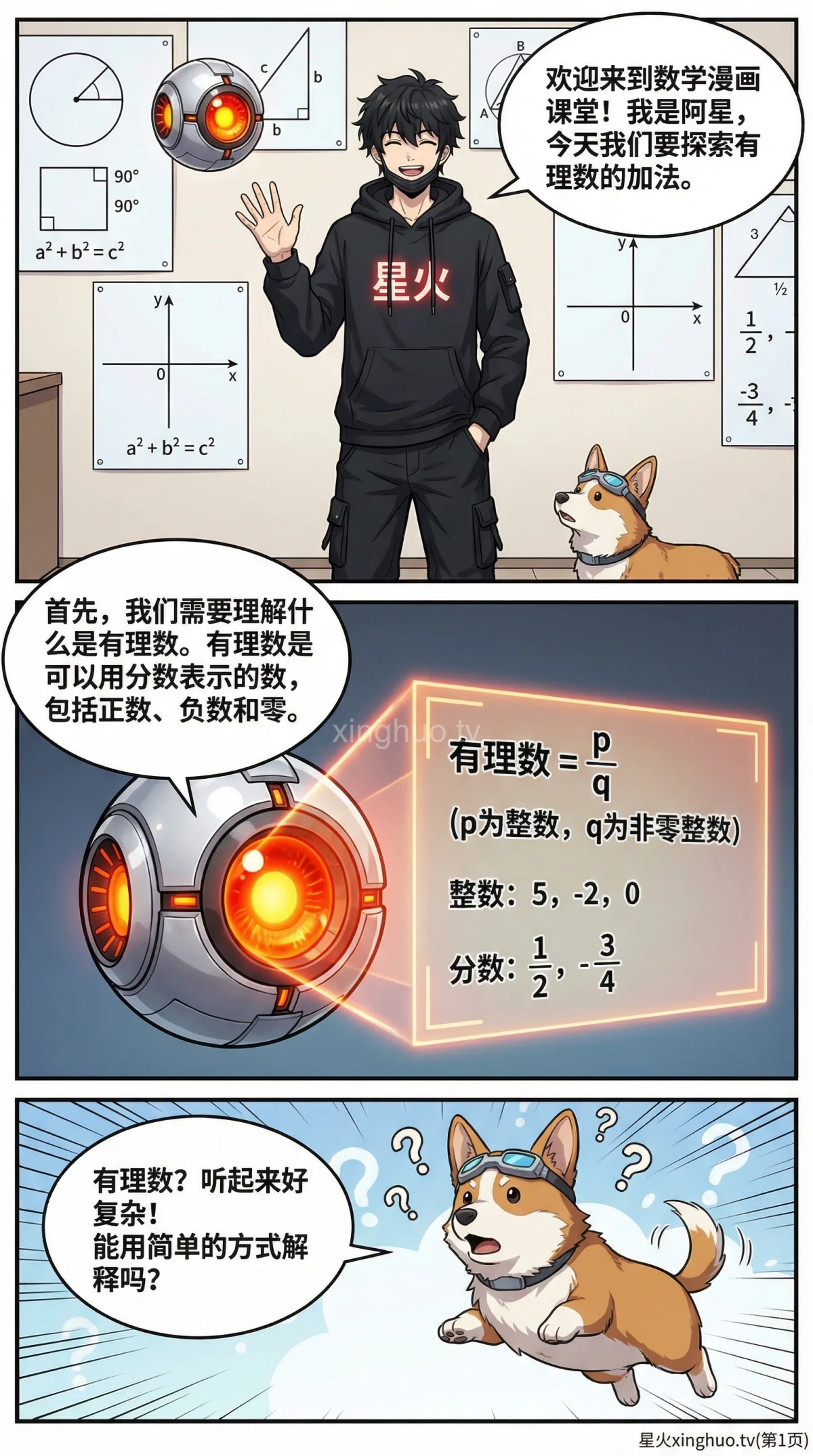 有理数加法法则详解：同号与异号运算规则及例题解析 - 第 1 页