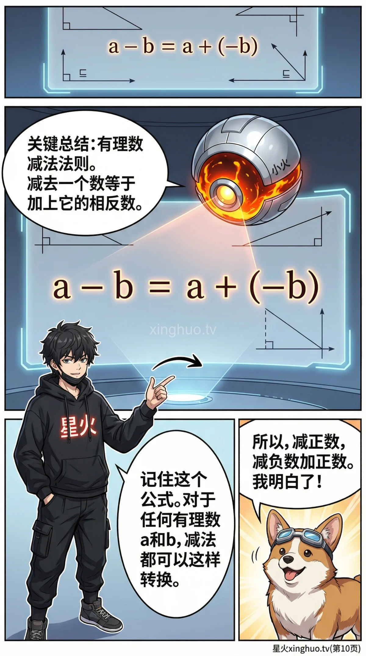 有理数减法法则详解：从基础到负数运算技巧 | 图文教学 - 第 10 页