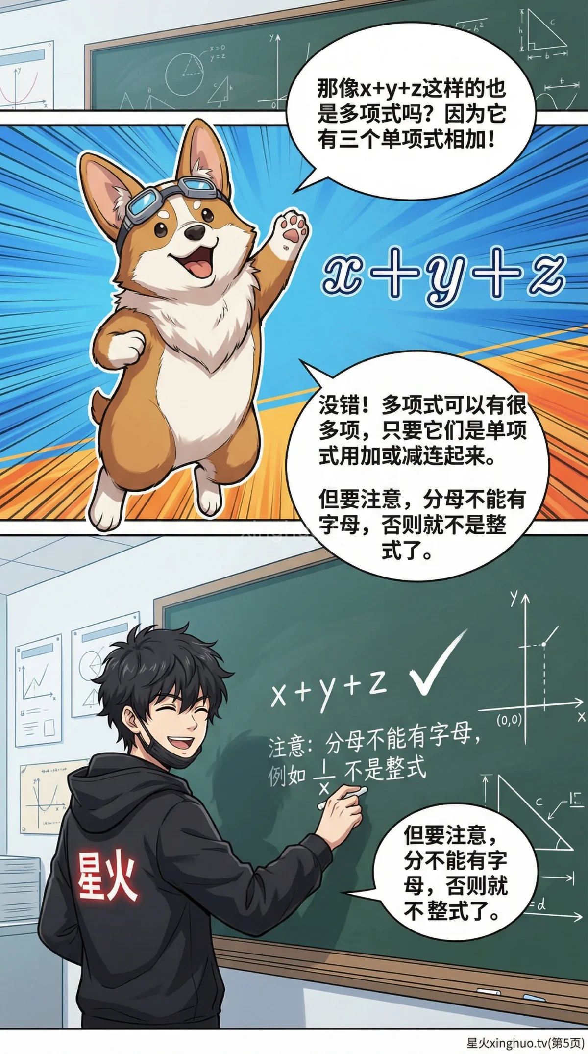 单项式与多项式详解：整式概念、区别与例题解析 | 初中数学代数基础 - 第 5 页