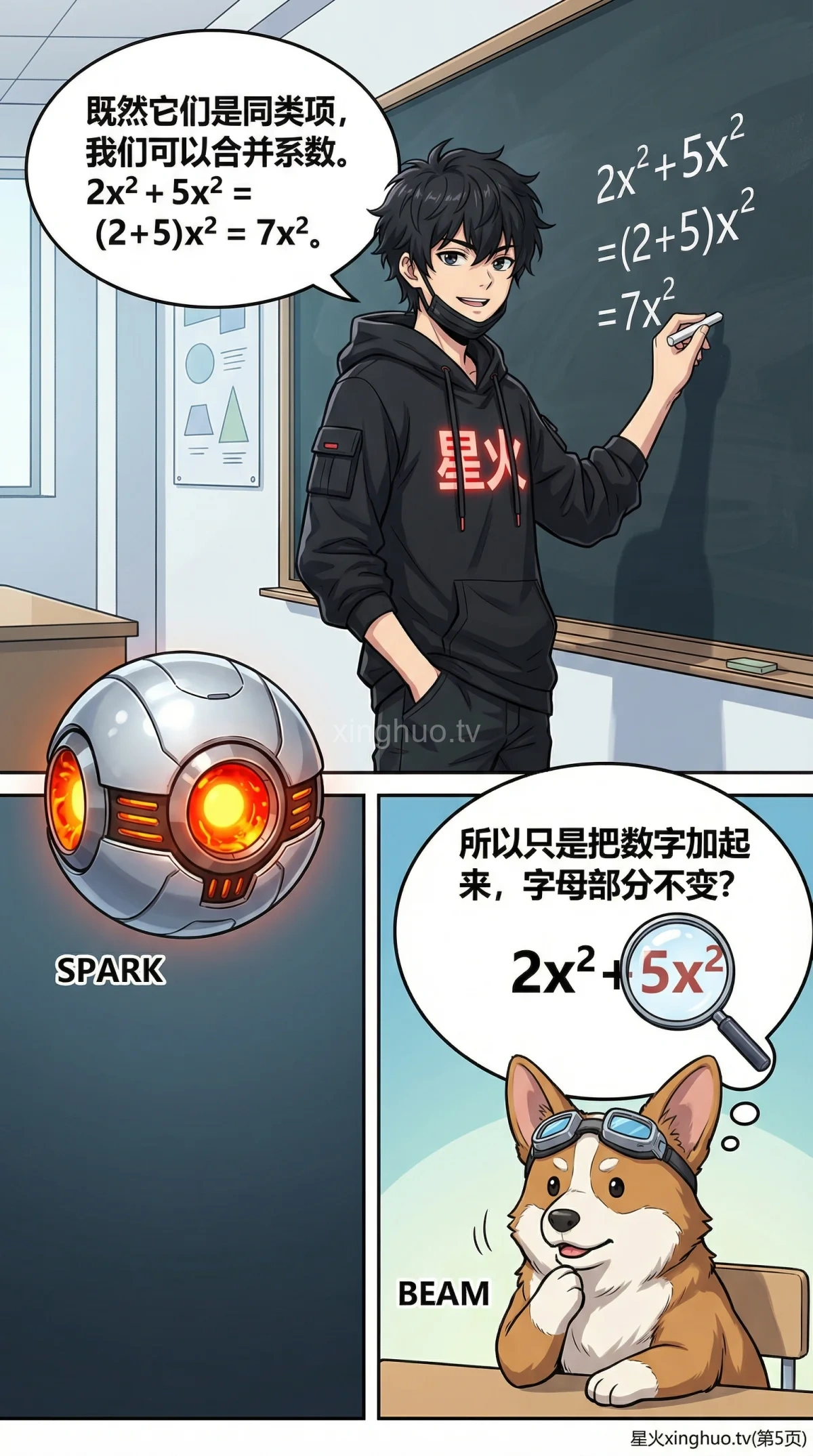 同类项与合并同类项详解：概念、方法与练习题 | 初中数学代数 - 第 5 页