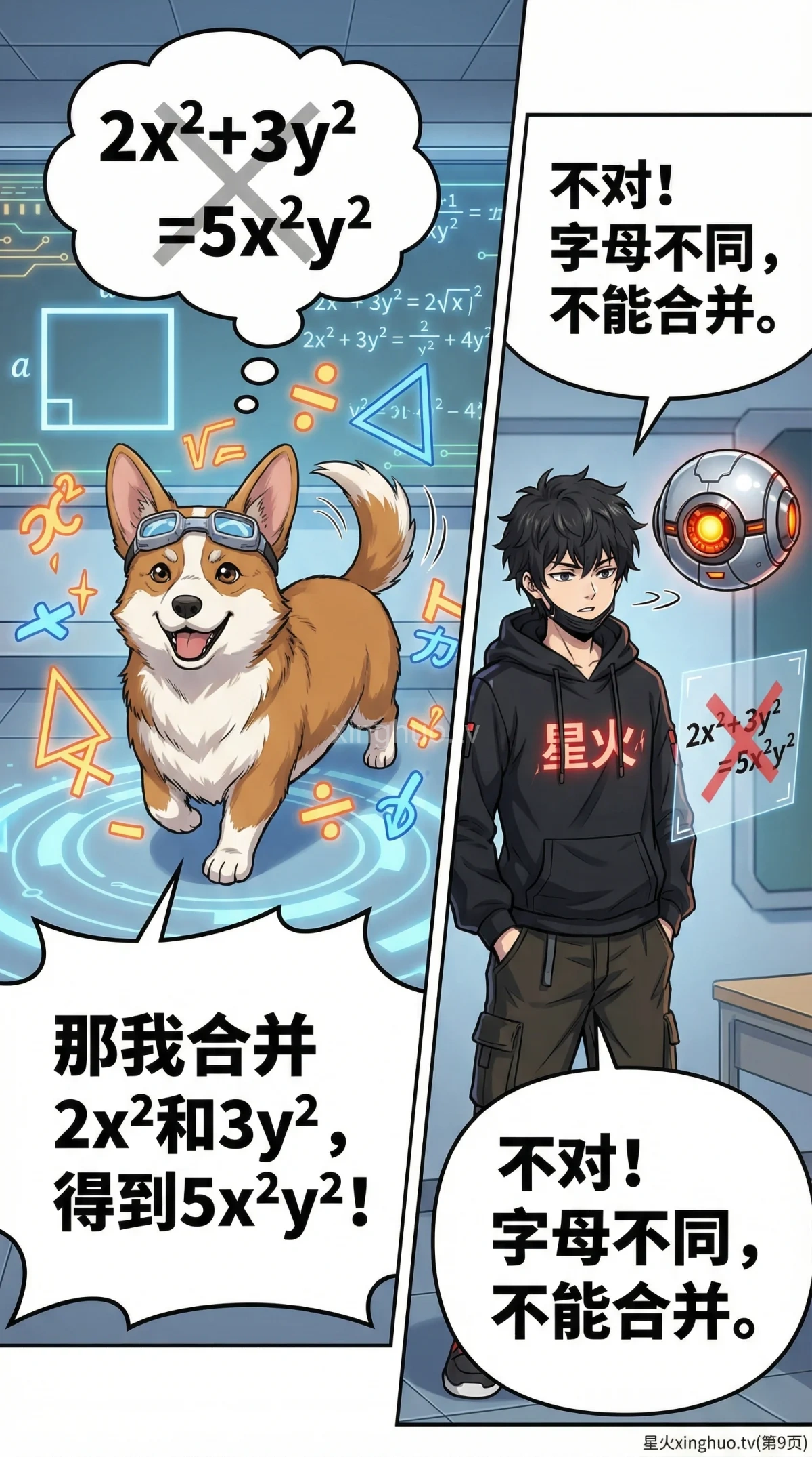 同类项与合并同类项详解：概念、方法与练习题 | 初中数学代数 - 第 9 页