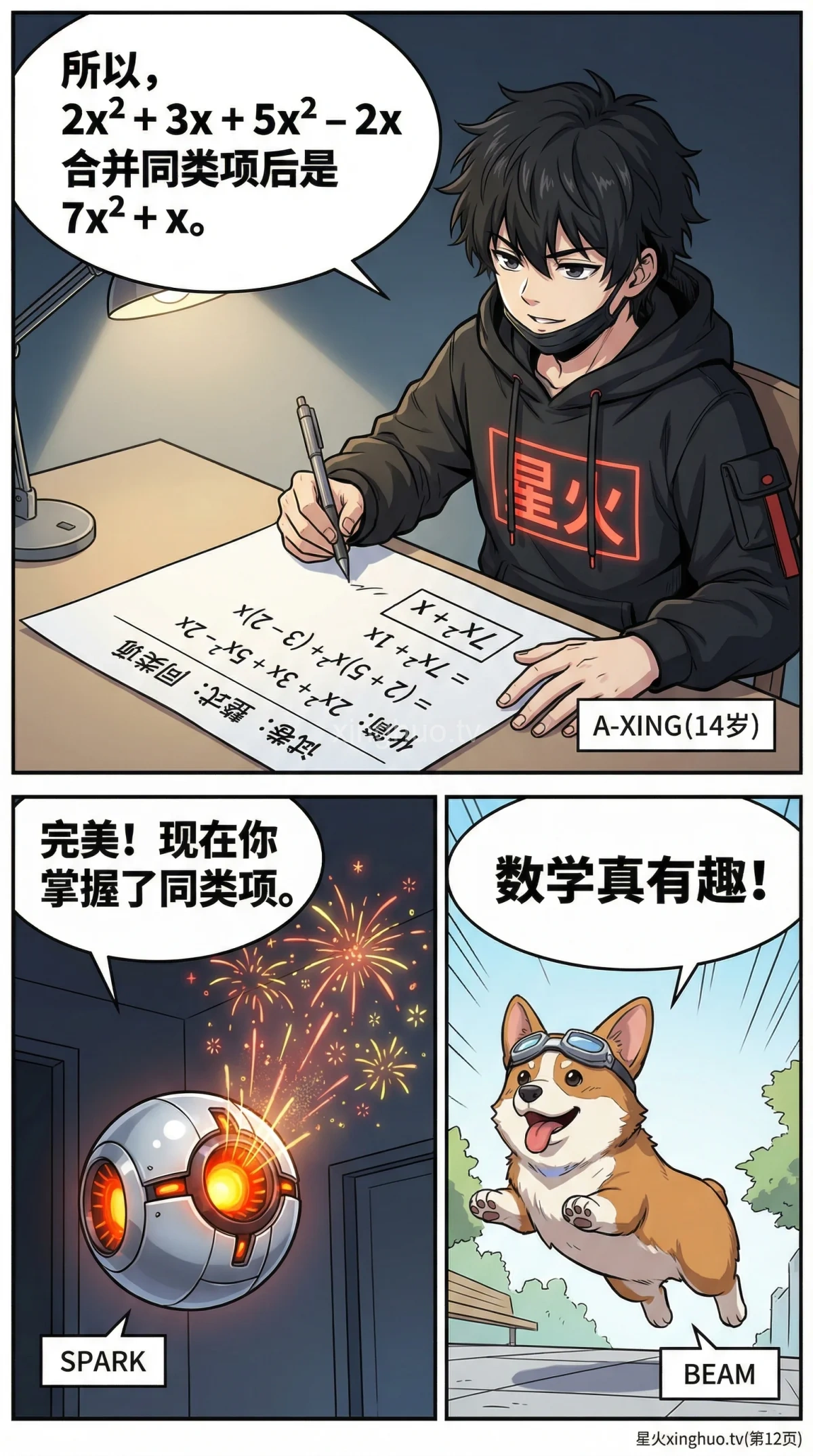 同类项与合并同类项详解：概念、方法与练习题 | 初中数学代数 - 第 12 页