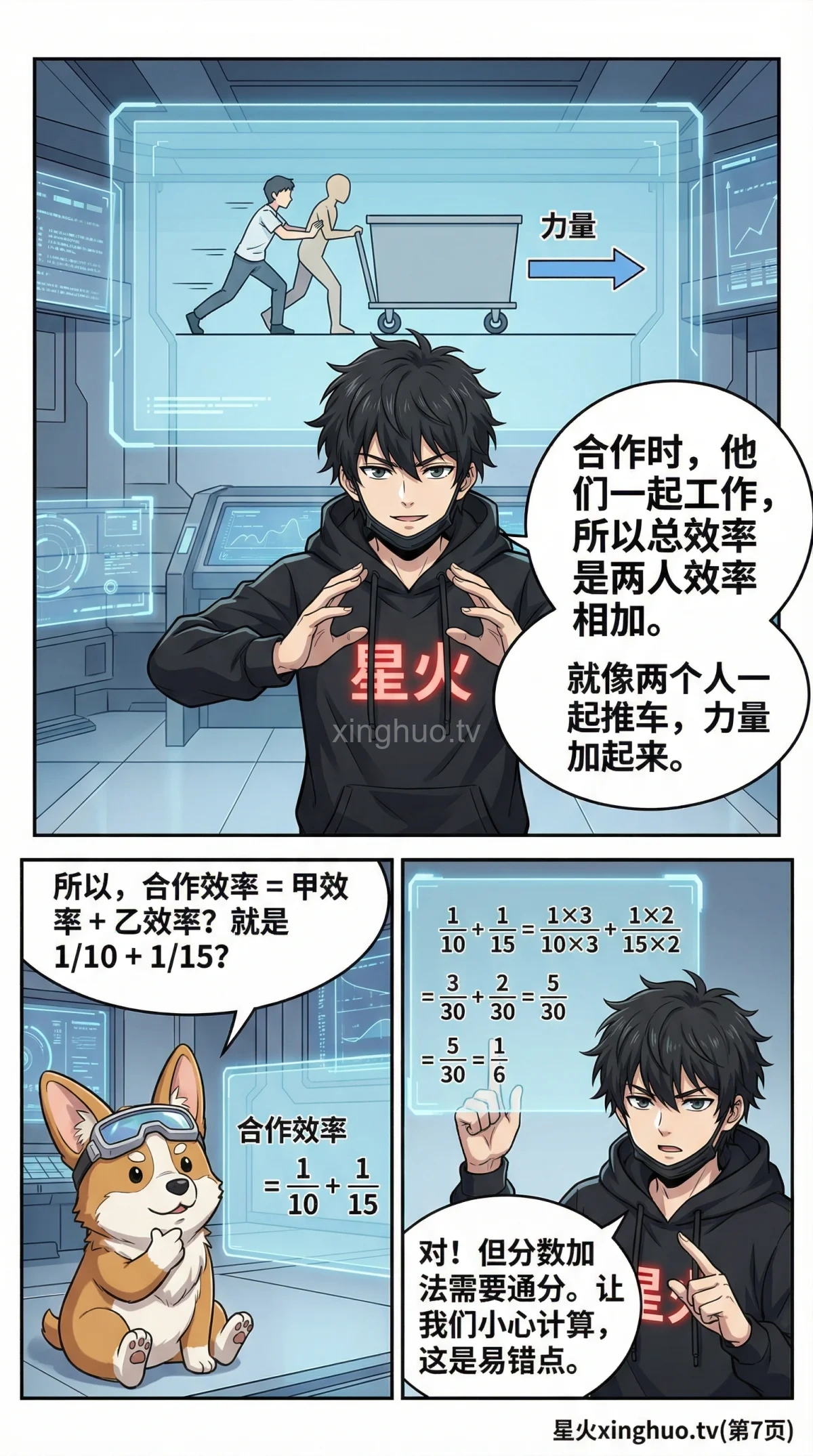 小学数学两人合作工程问题详解：解题步骤与练习题 - 第 7 页