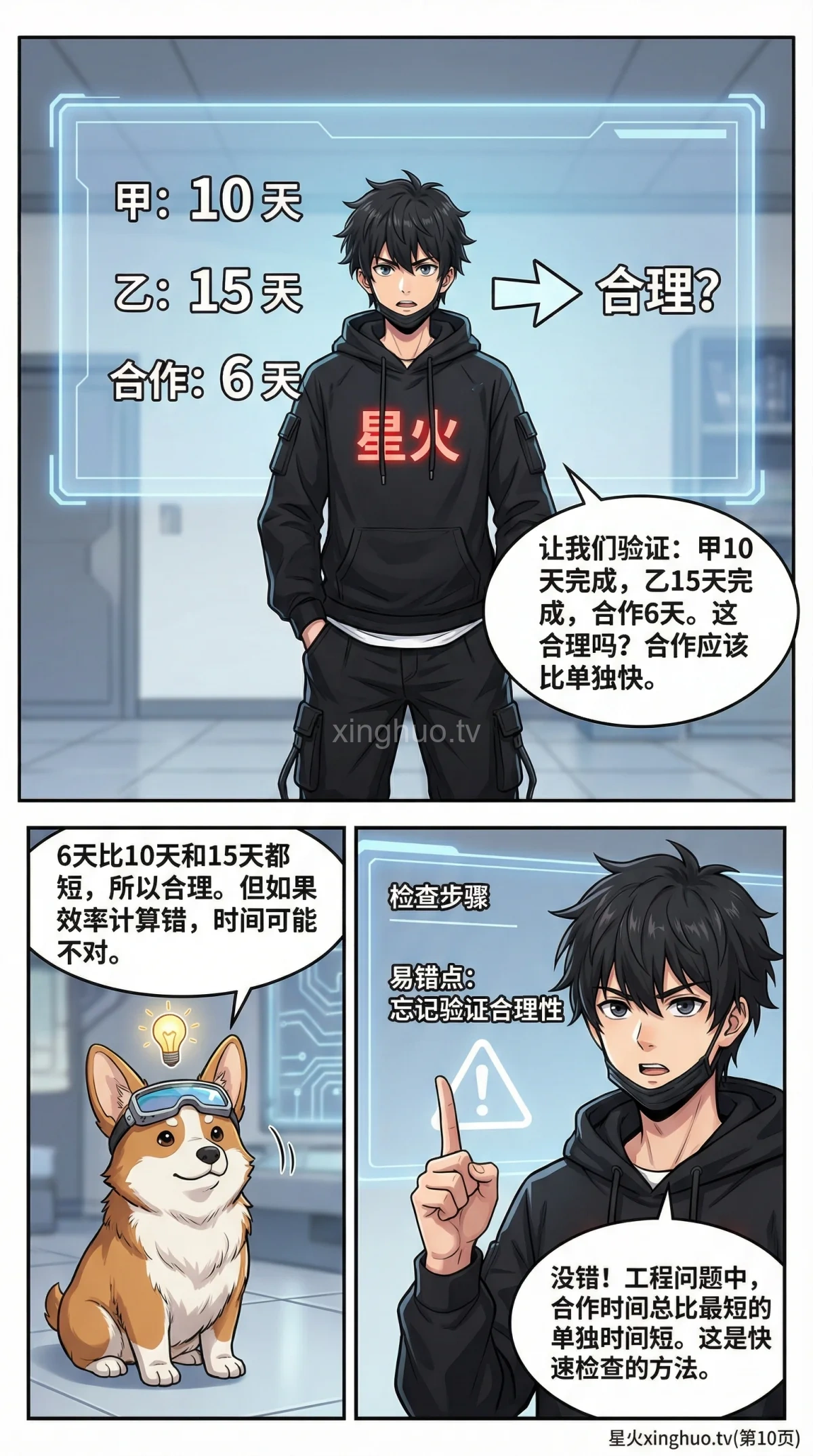 小学数学两人合作工程问题详解：解题步骤与练习题 - 第 10 页