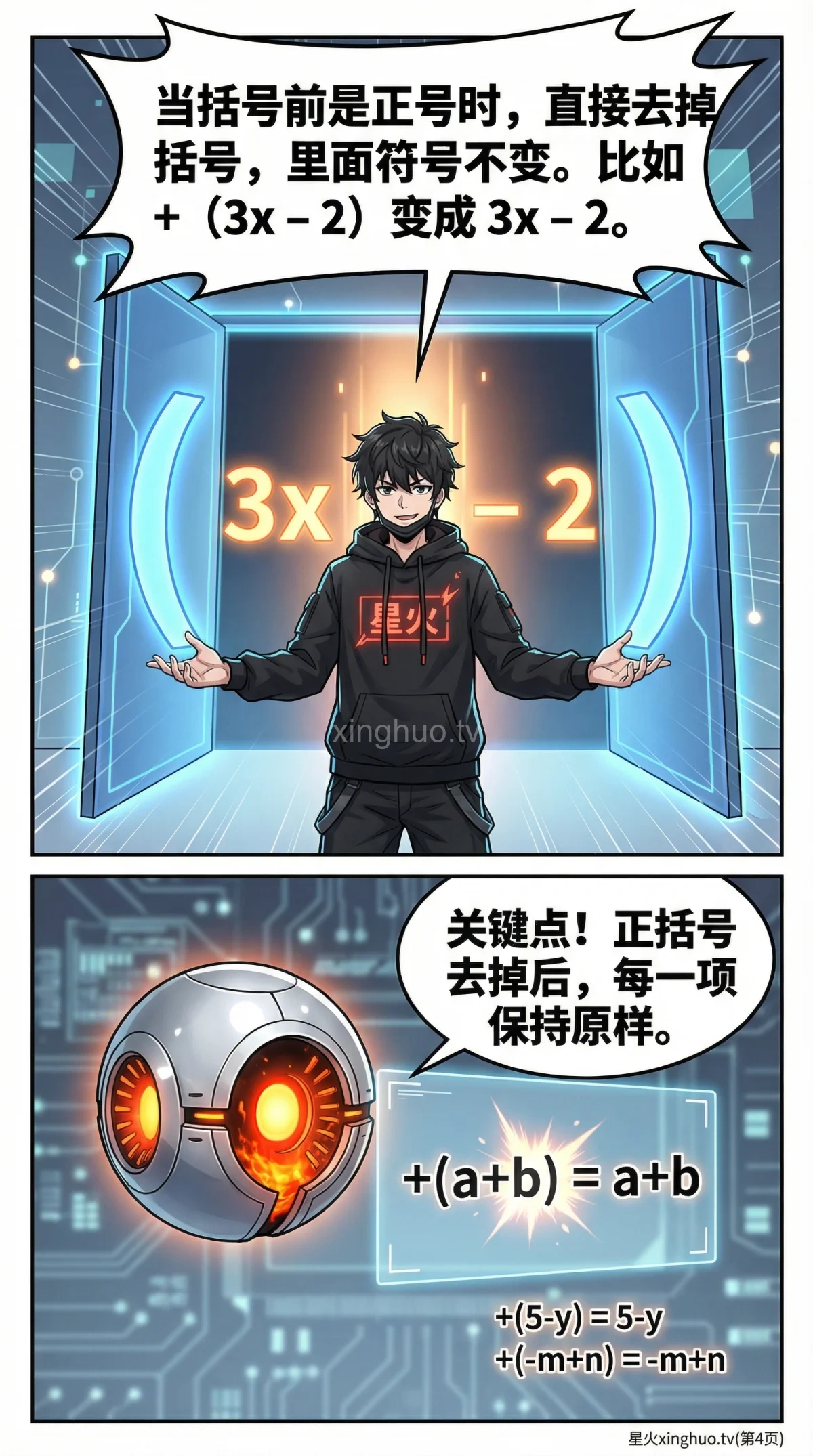 整式的加减详解：合并同类项方法与练习题 | 初中数学代数 - 第 4 页