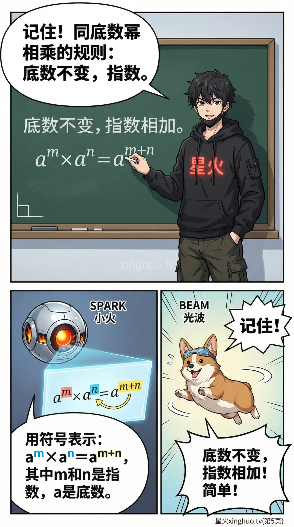 同底数幂相乘法则详解：运算口诀、例题与易错点 - 第 5 页