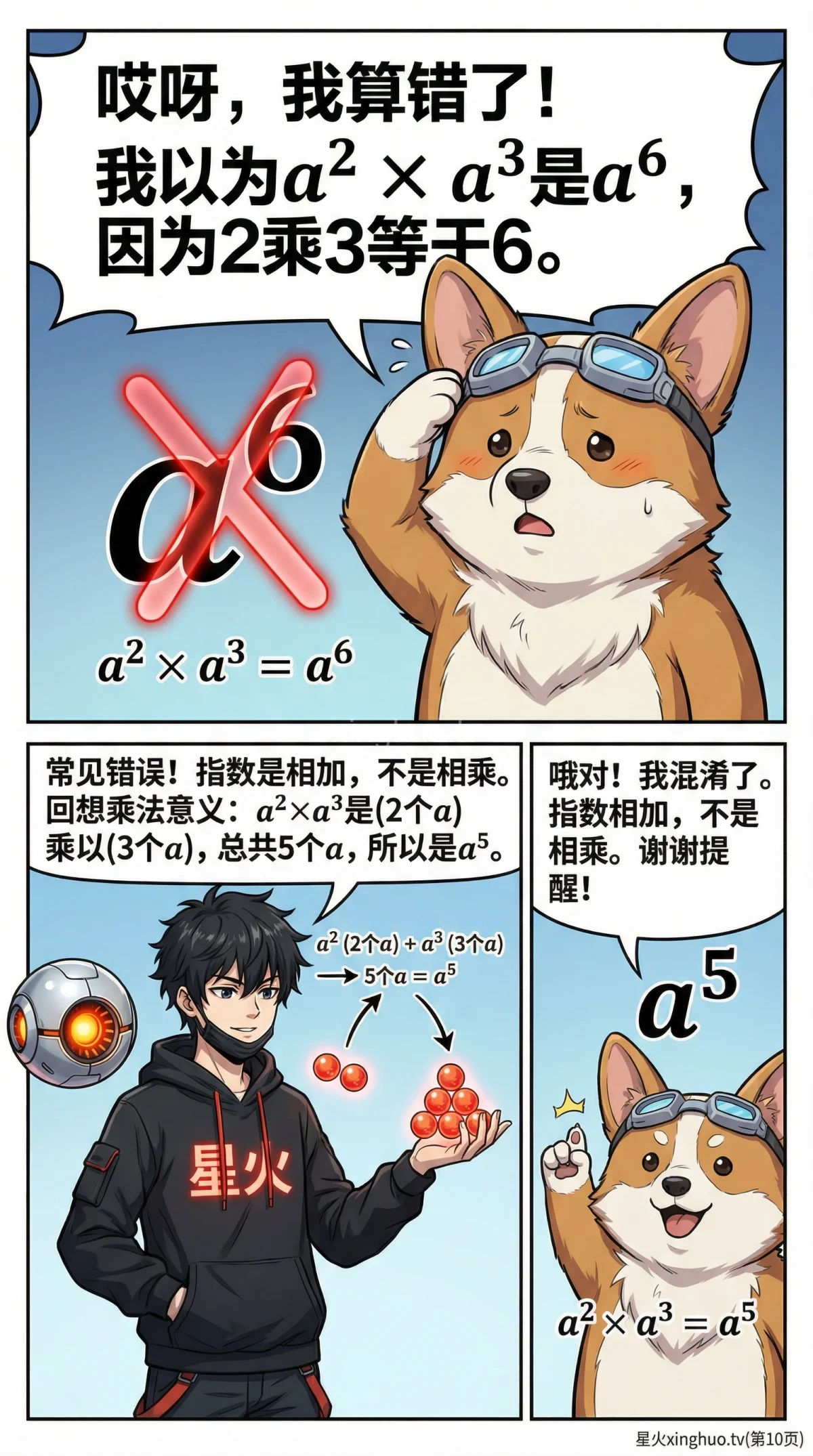 同底数幂相乘法则详解：运算口诀、例题与易错点 - 第 10 页