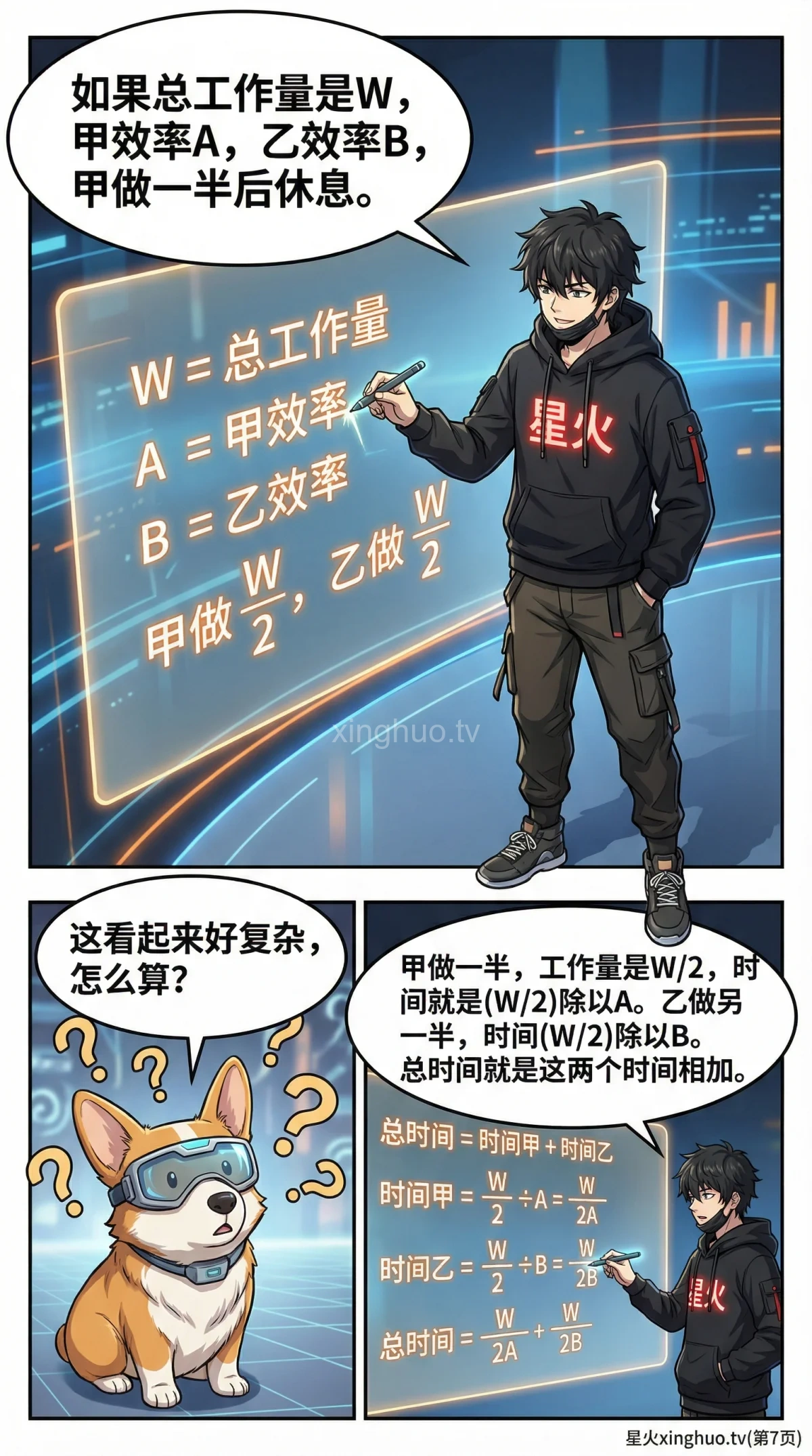 小学数学工程问题：中途休息时间计算步骤与例题详解 - 第 7 页