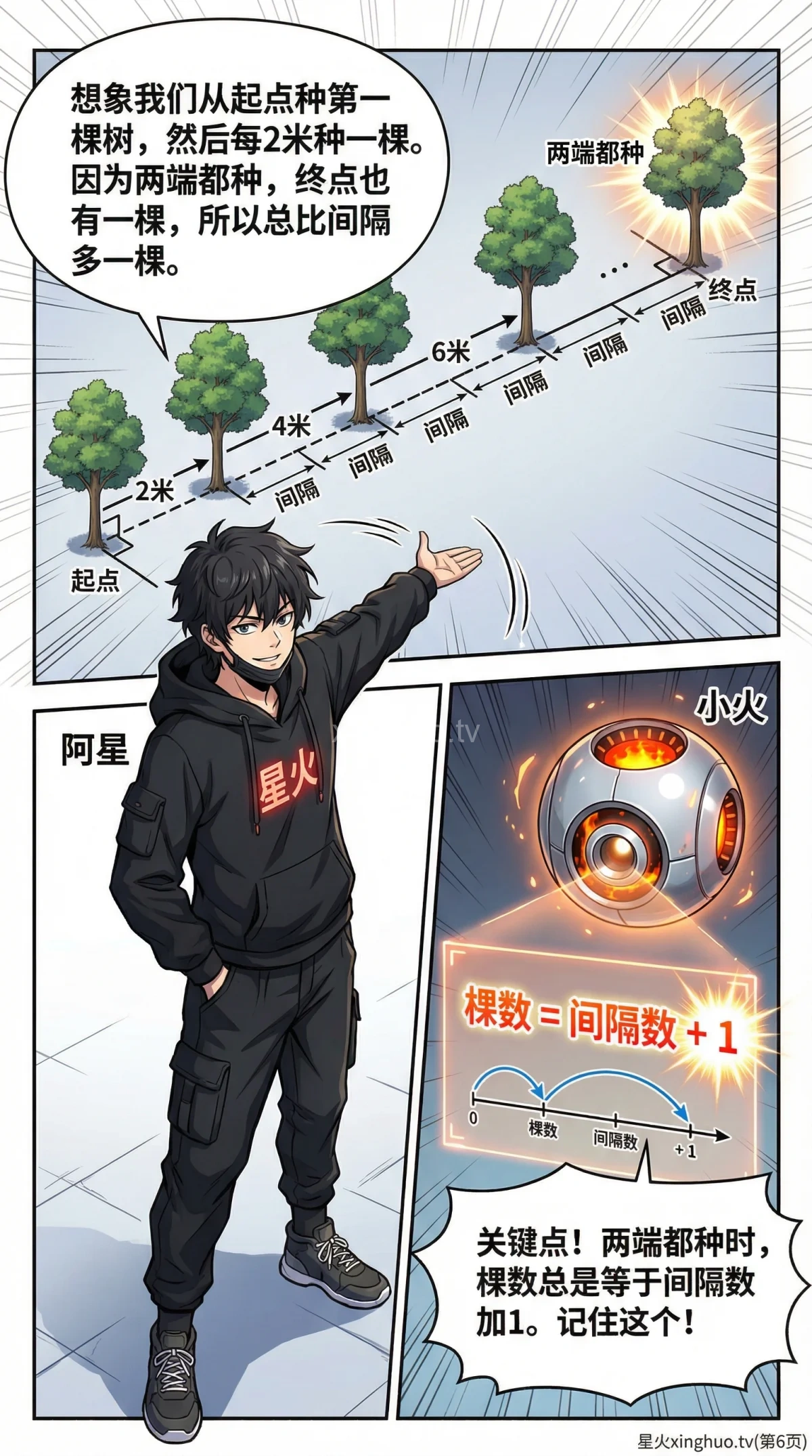 植树问题两端都种：公式推导、解题步骤与练习题详解 - 第 6 页