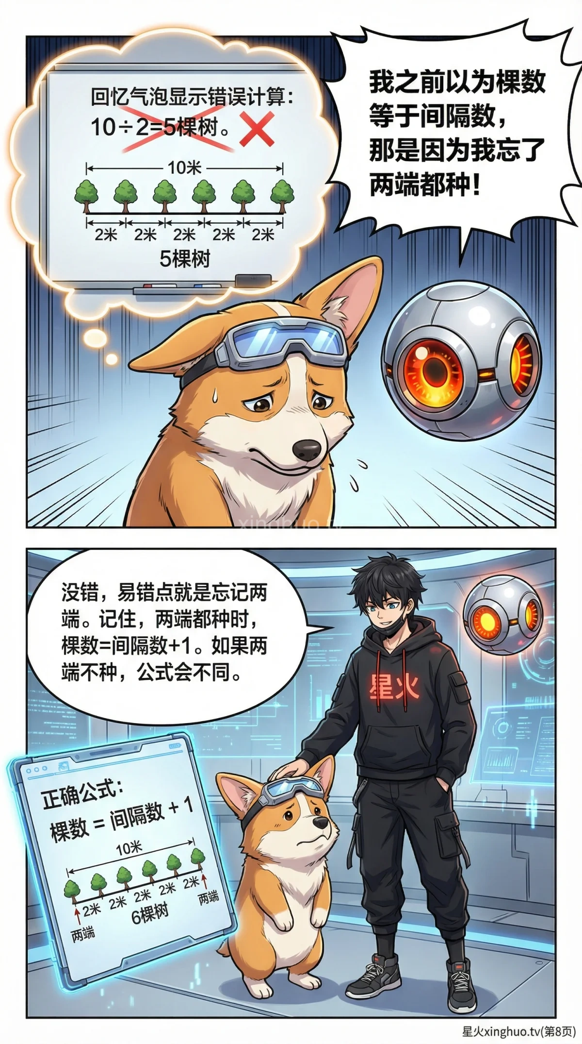 植树问题两端都种：公式推导、解题步骤与练习题详解 - 第 8 页