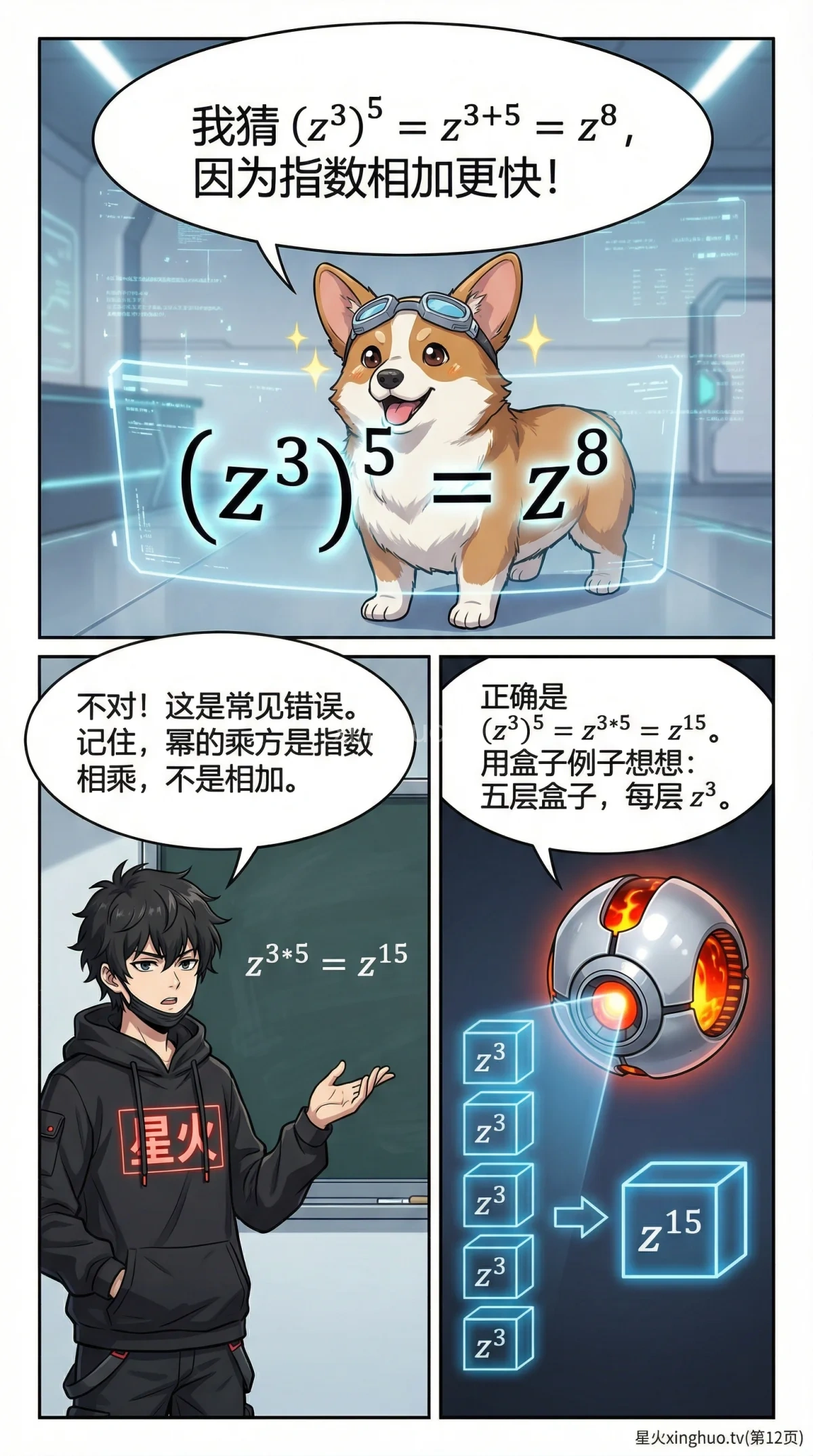 幂的乘方运算详解：法则、例题与常见错误解析 - 第 12 页