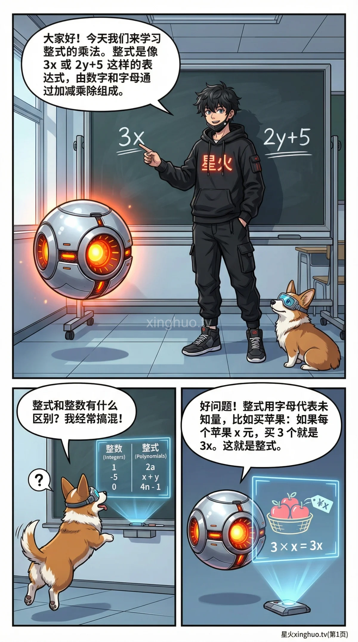 整式的乘法详解：单项式与多项式乘法法则及例题解析 - 第 1 页