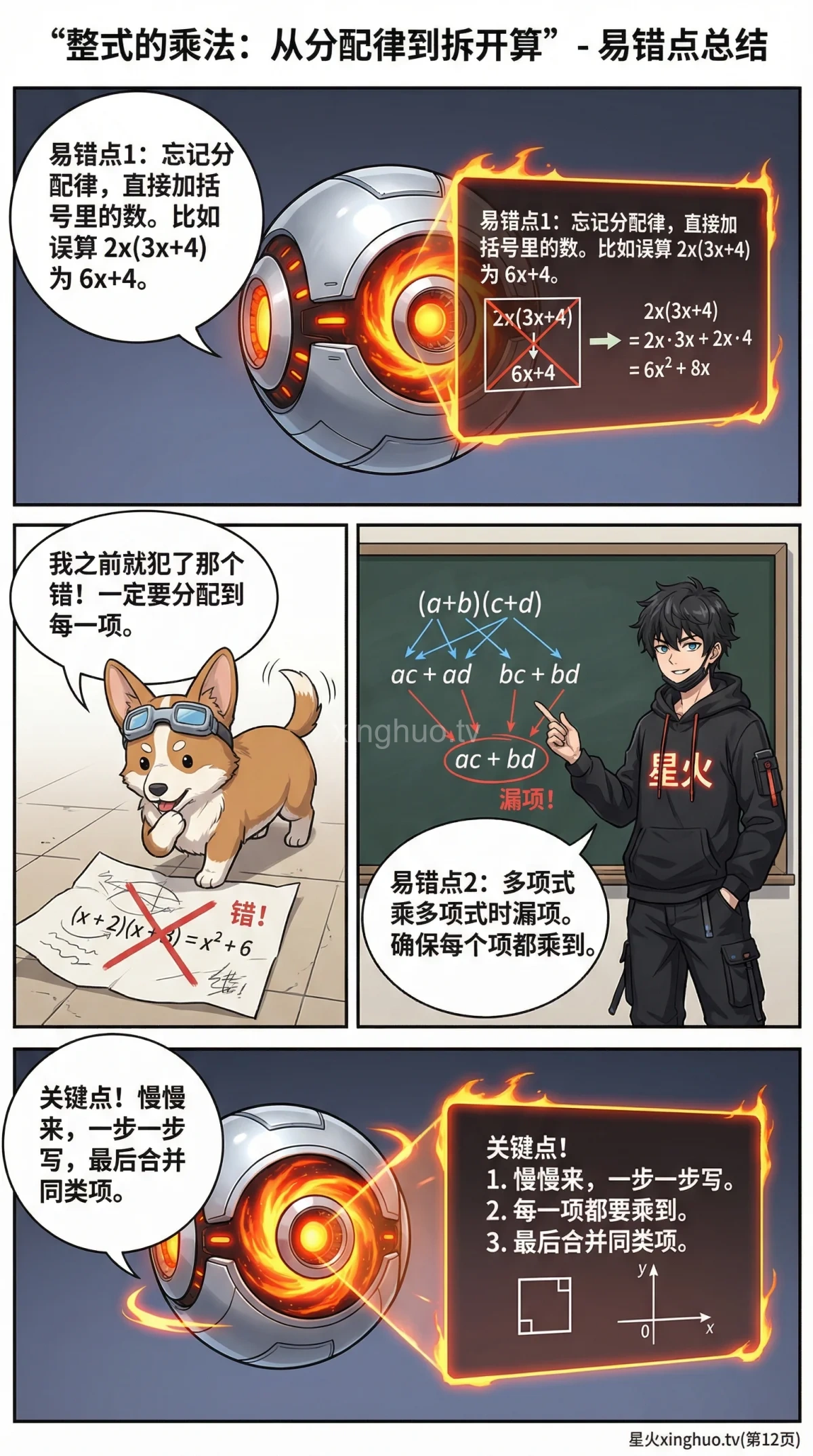 整式的乘法详解：单项式与多项式乘法法则及例题解析 - 第 12 页